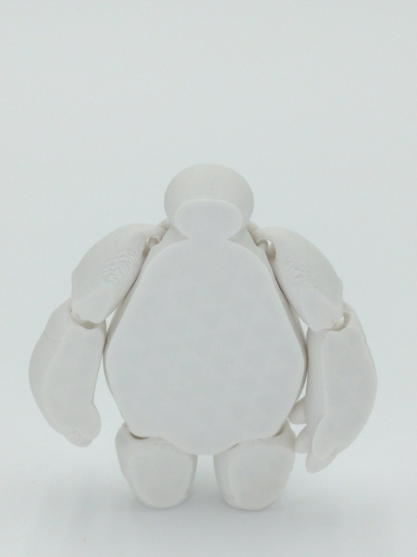 BAYMAX Figure Articulated Flexi White 4" 3D Printed Figure