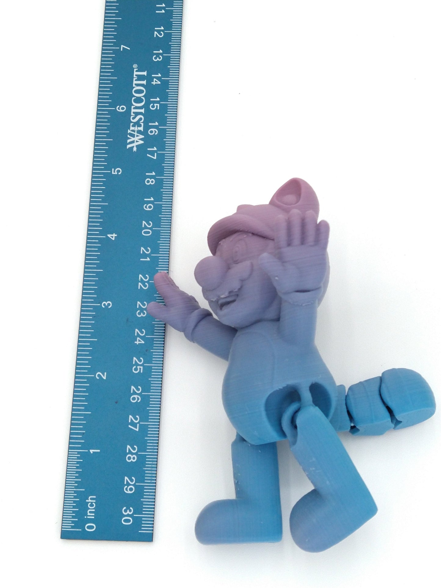 RACCOON MARIO Figure Articulated Flexi Rainbow Colors 4" 3D Printed Figure