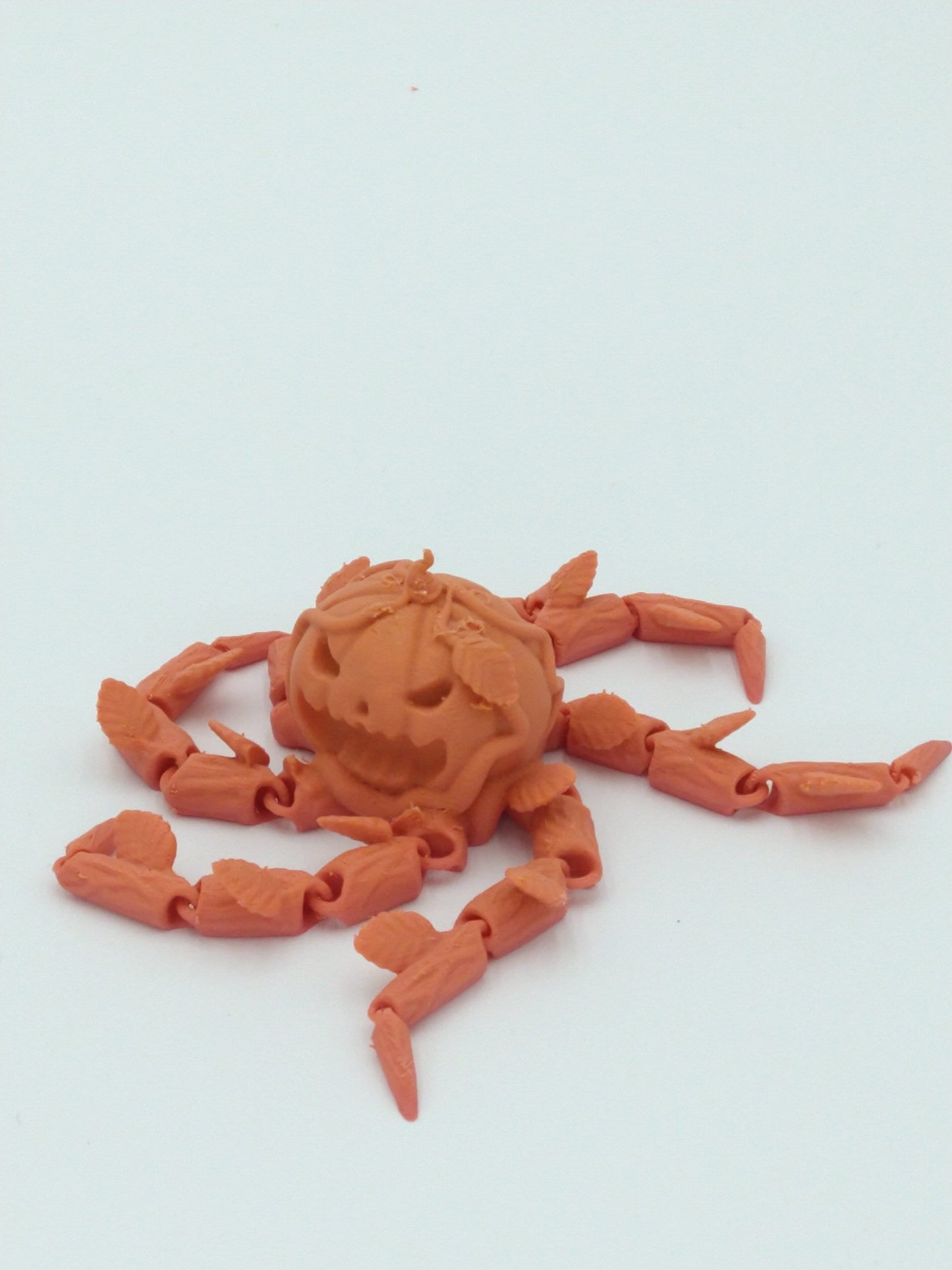 ATTACK O'LANTERN PUMPKIN Figure Articulated Flexi Rainbow Colors 7" 3D Printed