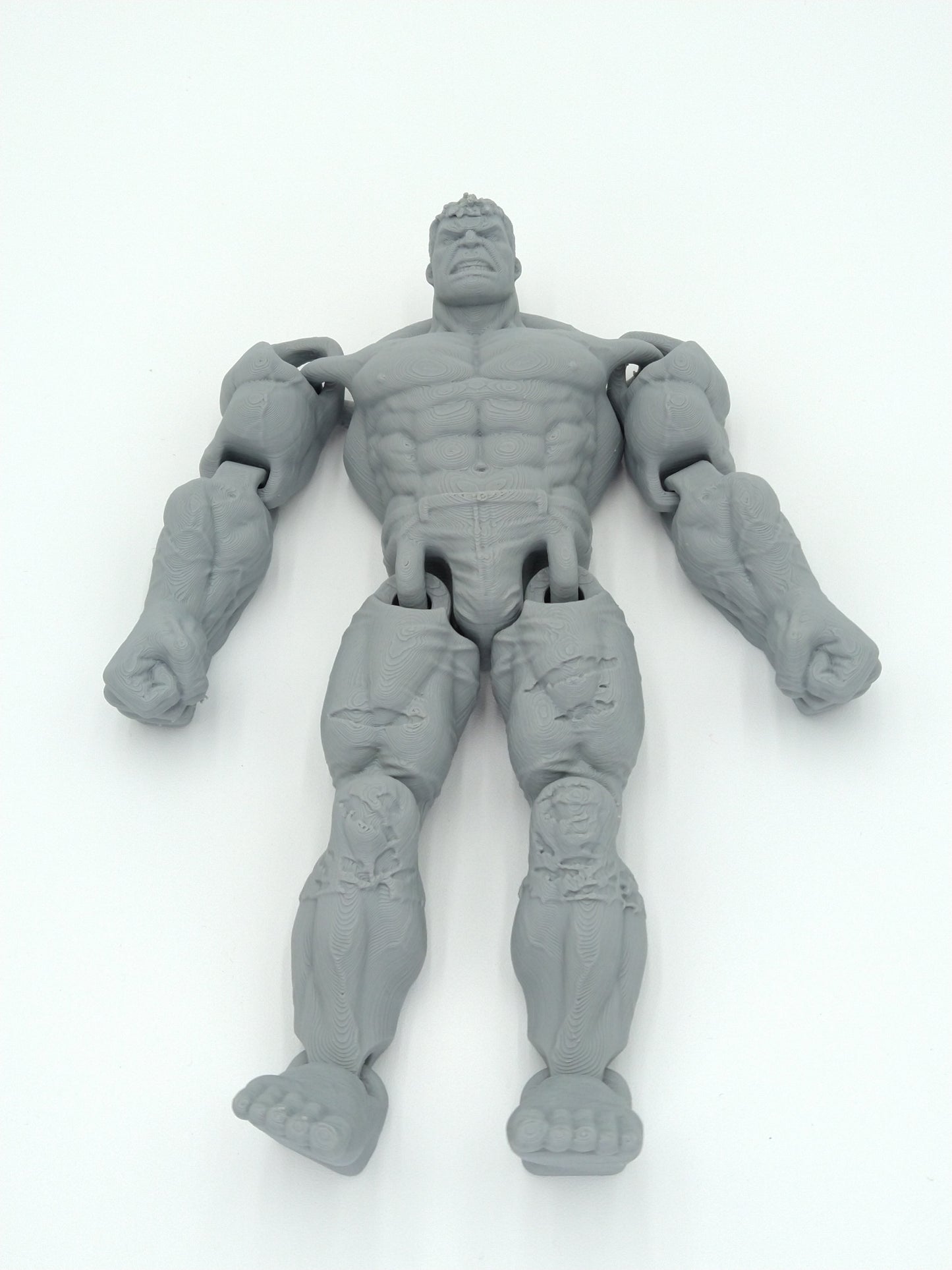 HULK Figure Articulated Flexi Rainbow Colors 7.5" 3D Printed Figure