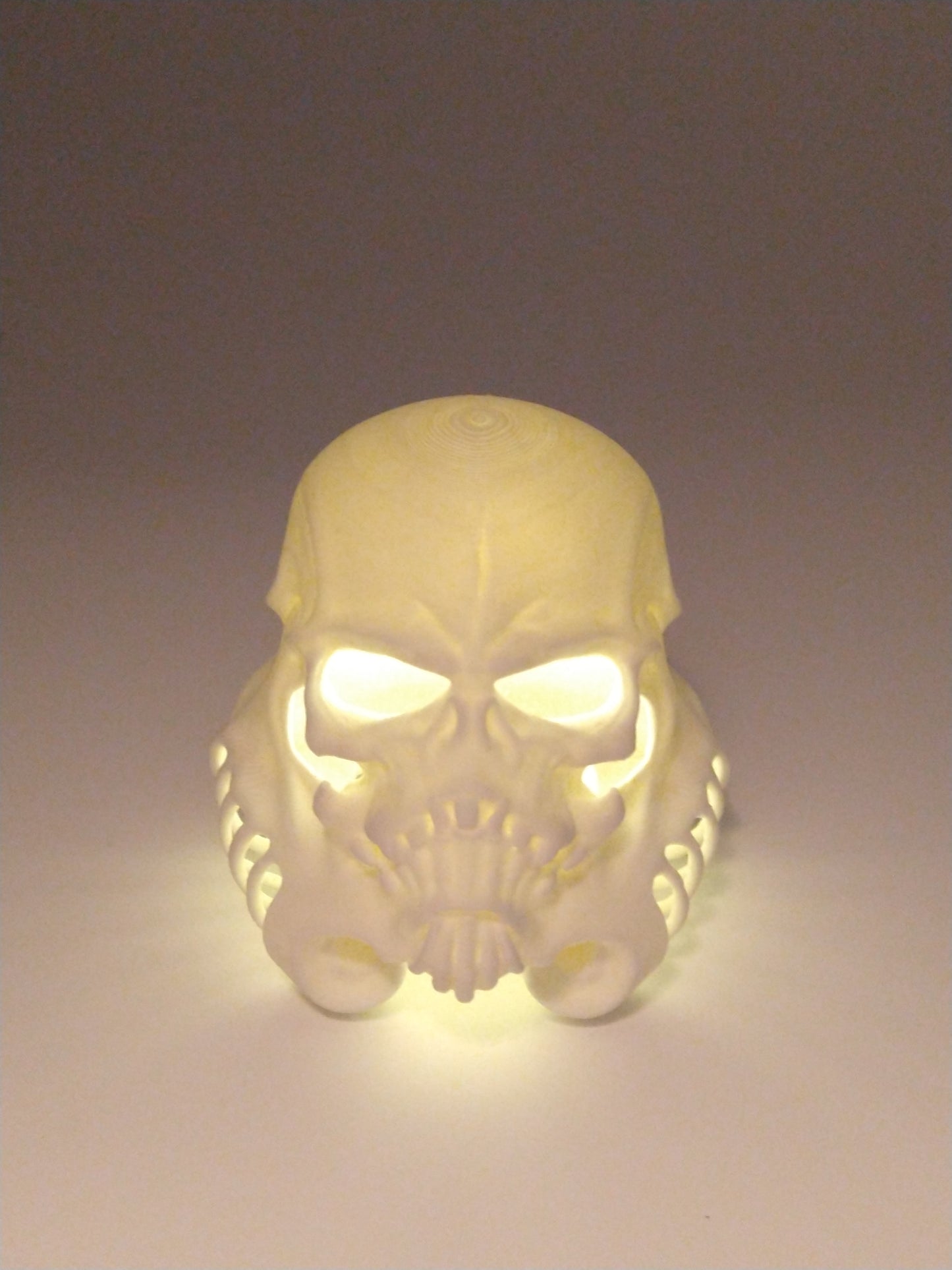 SKULLTROOPER Helmet Skull Miniature Collectible Nightlight 3" 3d printed