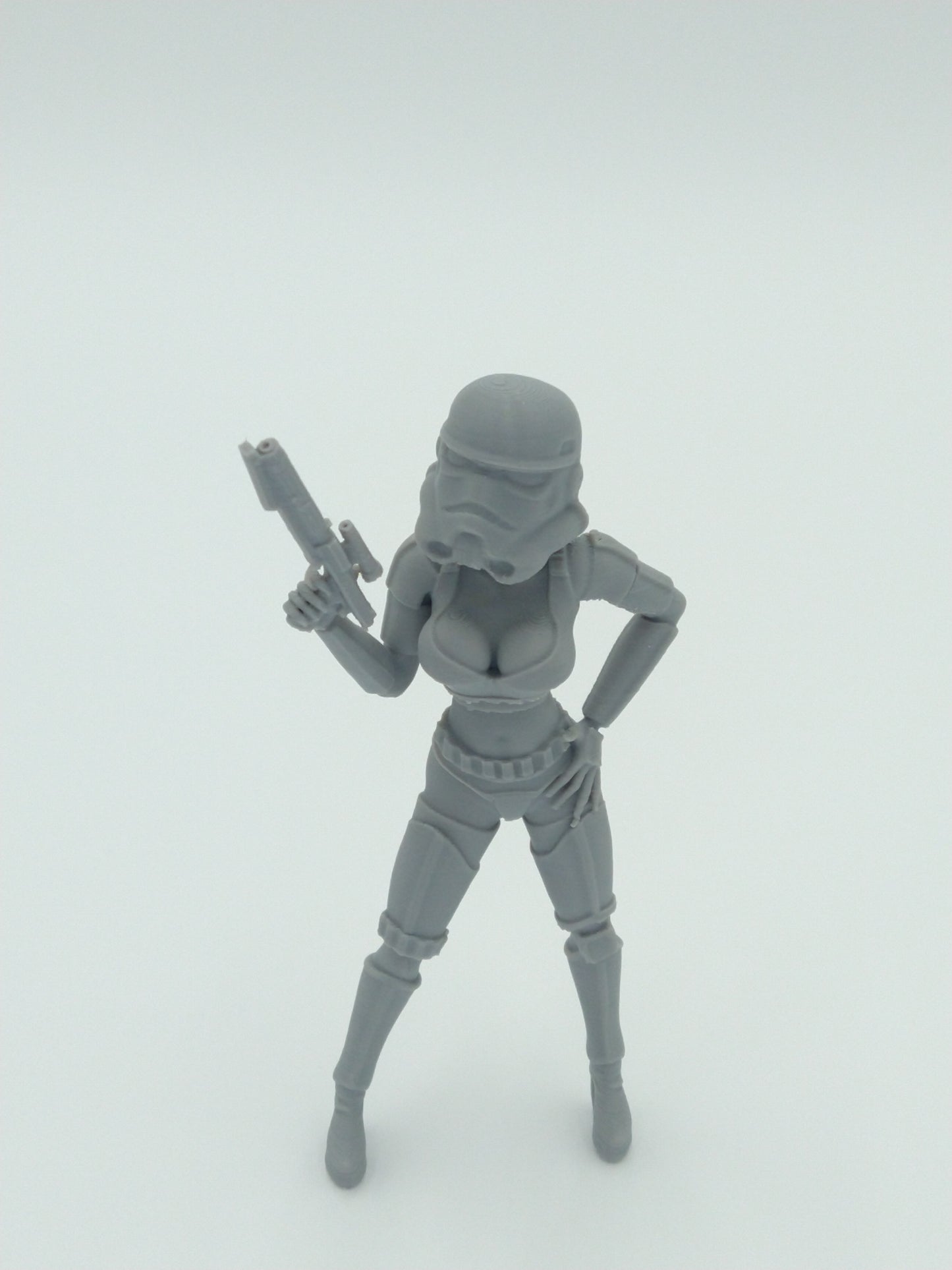 SEXY BIKINI STORMTROOPER Girl 5.5" Gray 3d printed