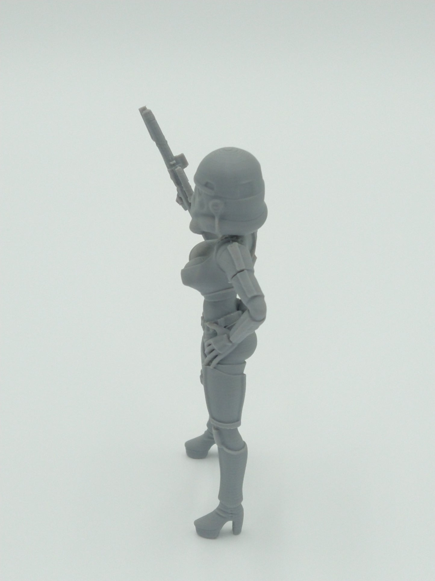 SEXY BIKINI STORMTROOPER Girl 5.5" Gray 3d printed