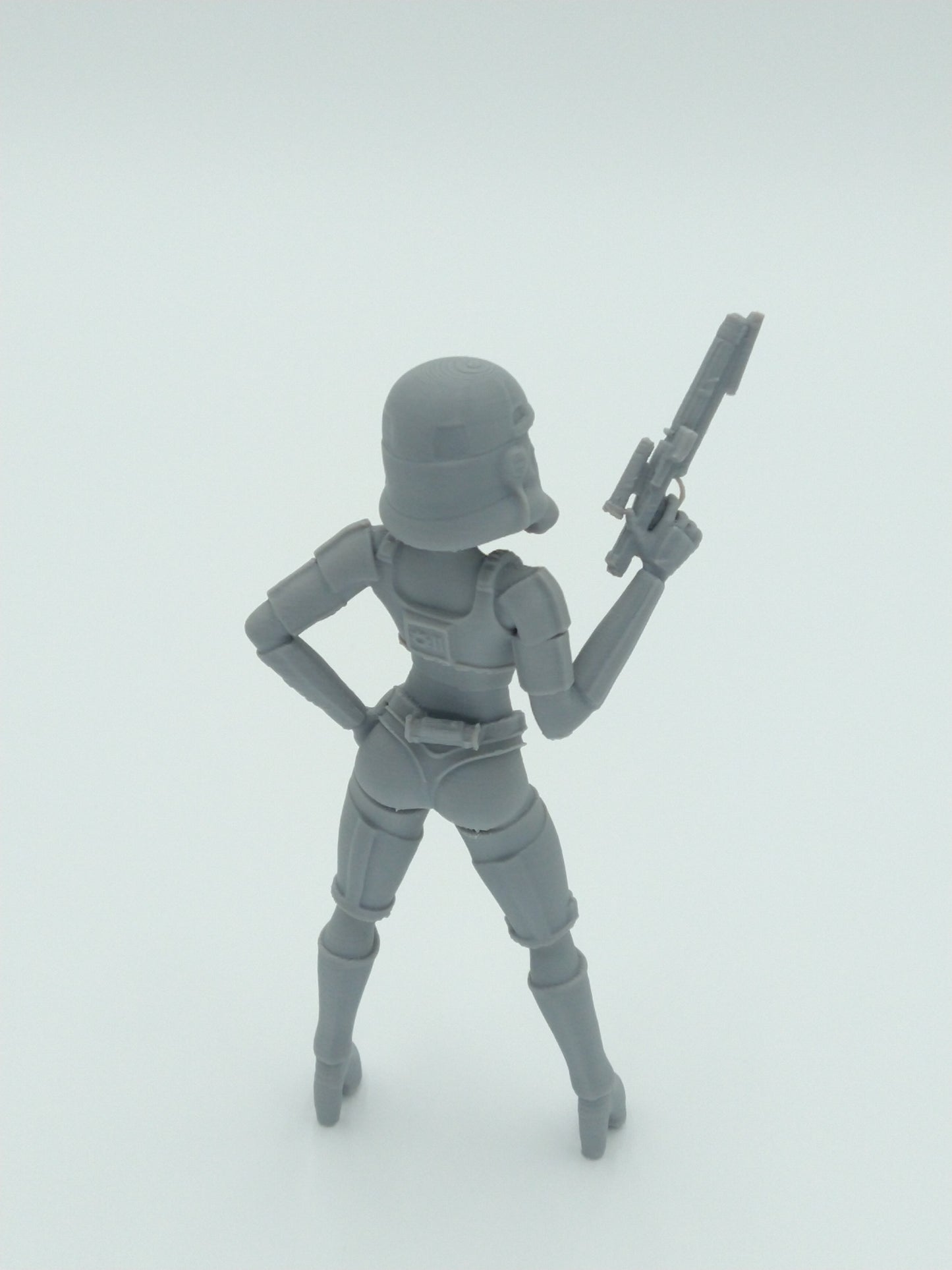 SEXY BIKINI STORMTROOPER Girl 5.5" Gray 3d printed