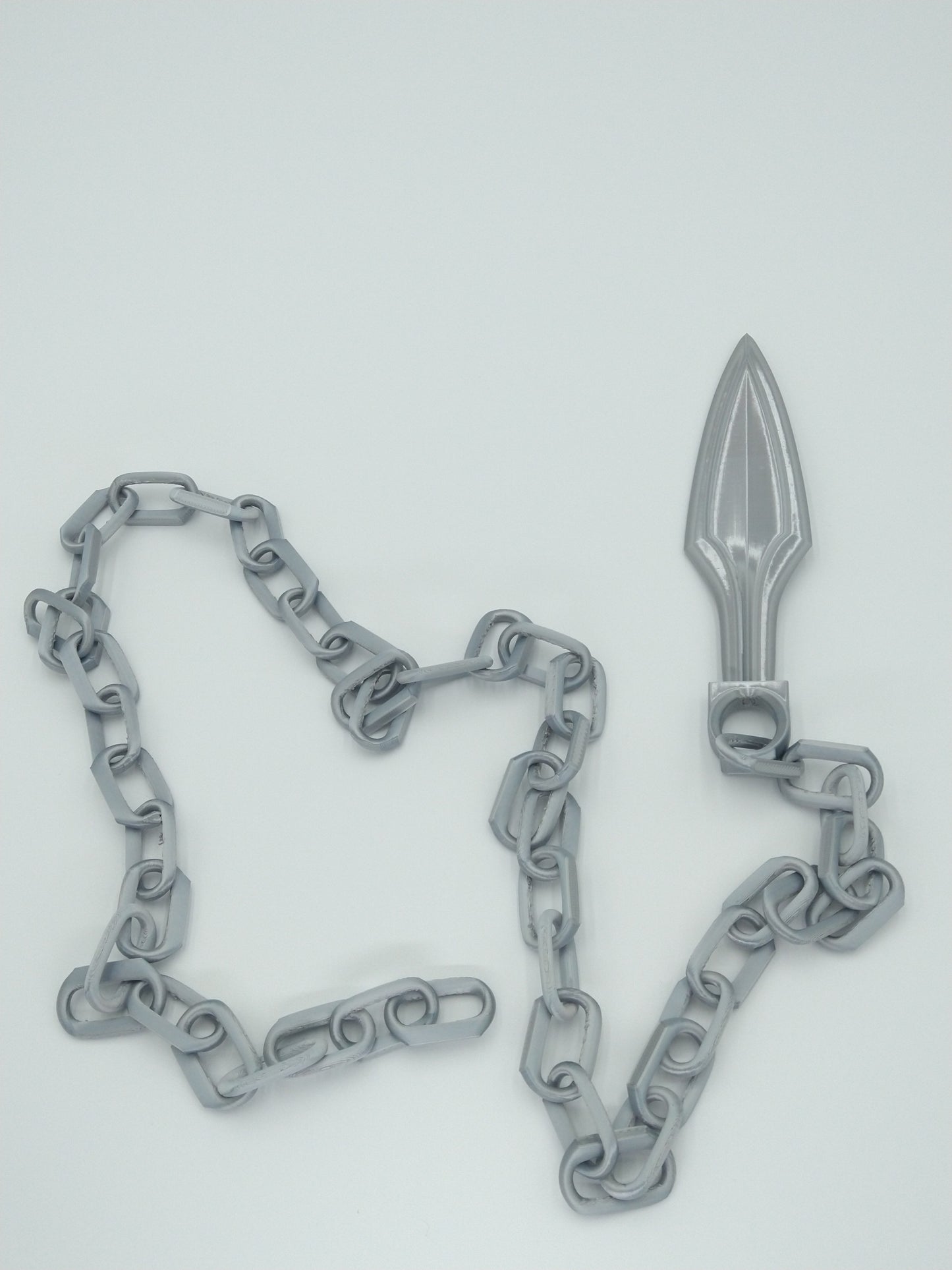 Mortal Kombat Scorpion Kunai With Chains 60" Silver 3D PRINTED