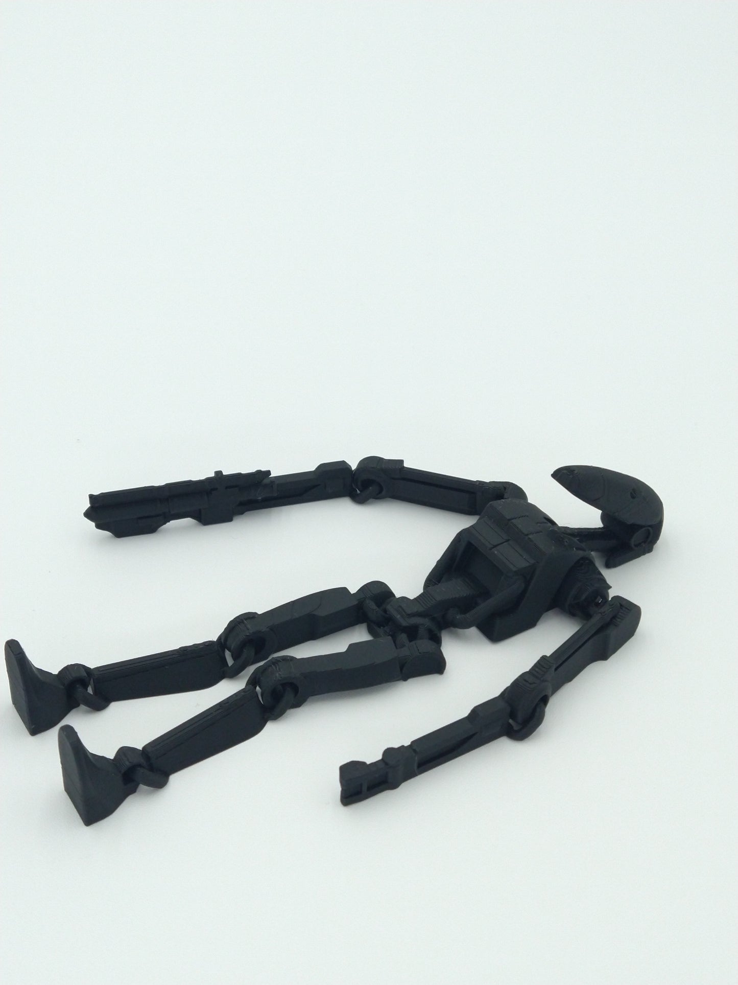 Battle Droid Figure Articulated Flexi Black 3D Printed Figure