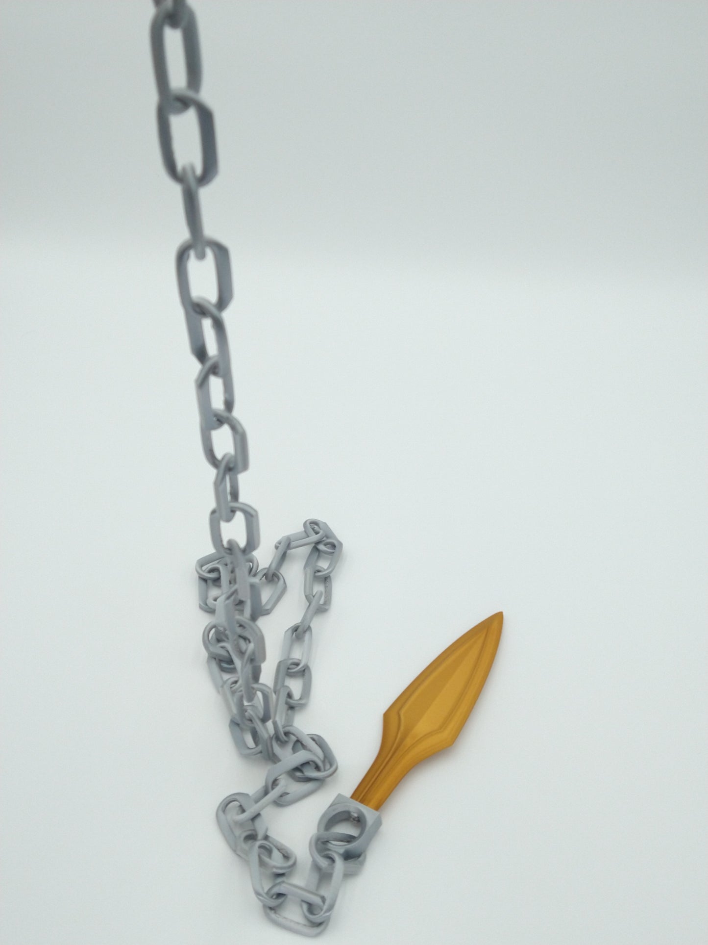 Mortal Kombat Scorpion Kunai With Chains 60" Silver & Gold 3D PRINTED