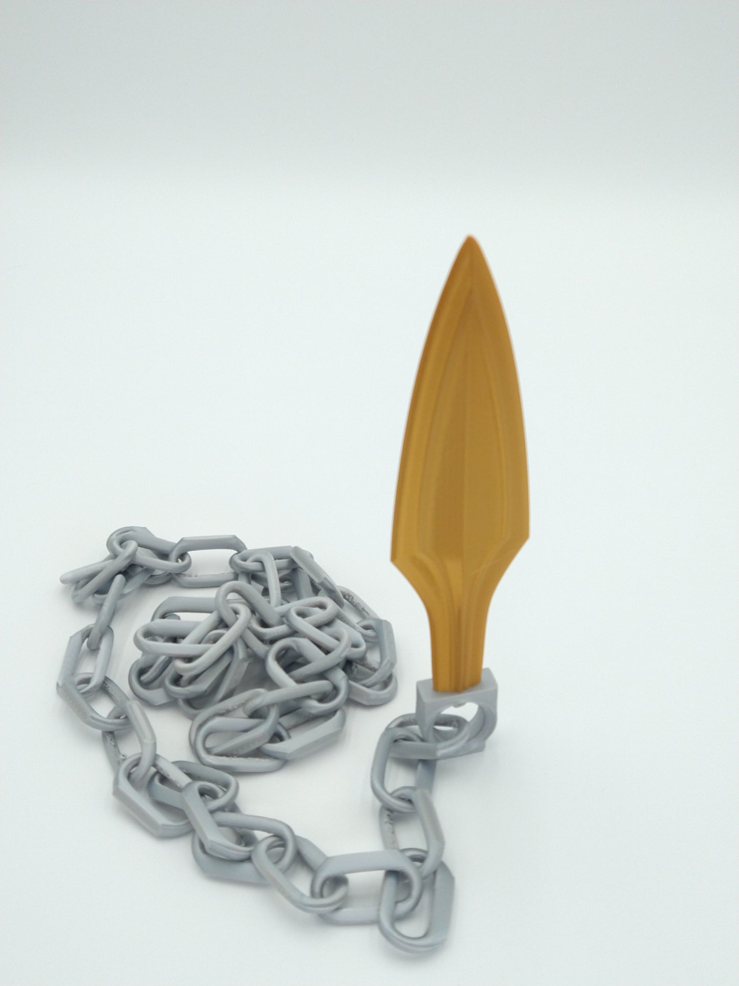 Mortal Kombat Scorpion Kunai With Chains 60" Silver & Gold 3D PRINTED