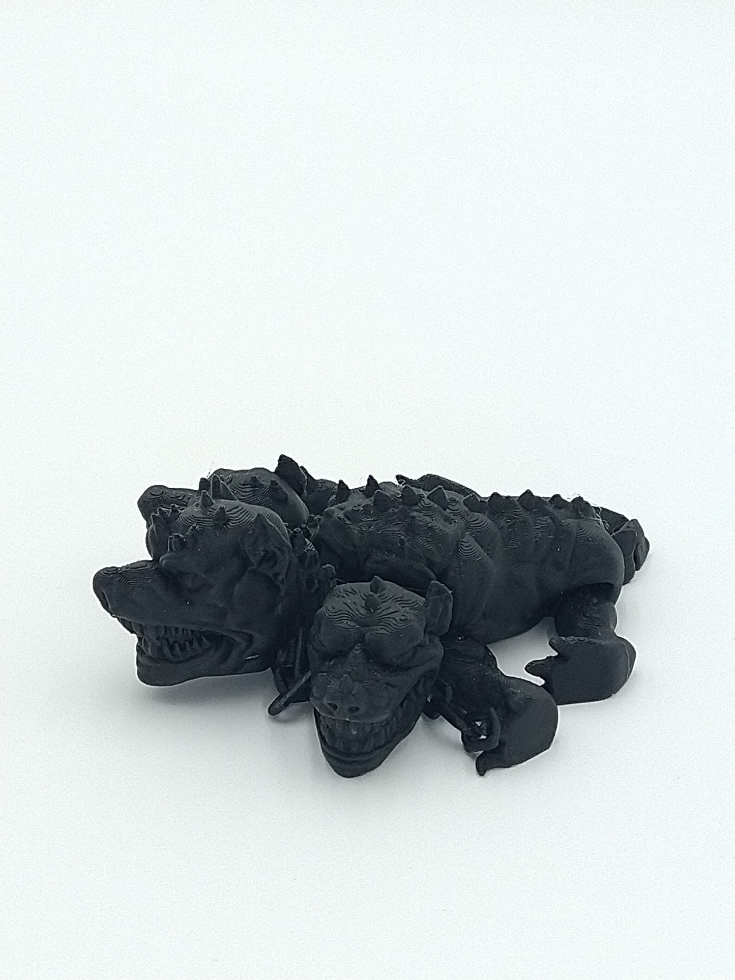 CERBERUS DOG Figure Articulated Black 4" 3D Printed Figure