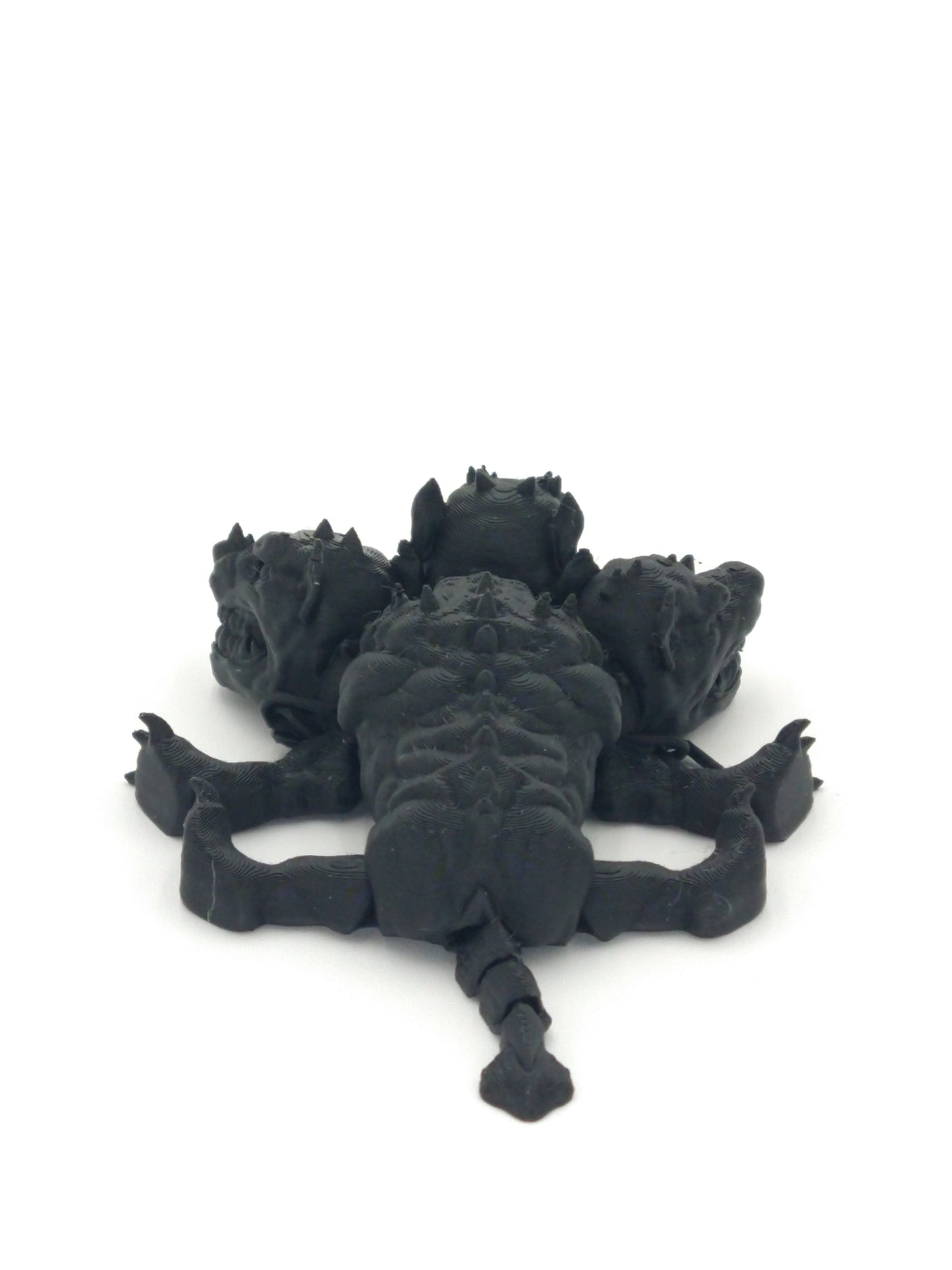 CERBERUS DOG Figure Articulated Black 4" 3D Printed Figure