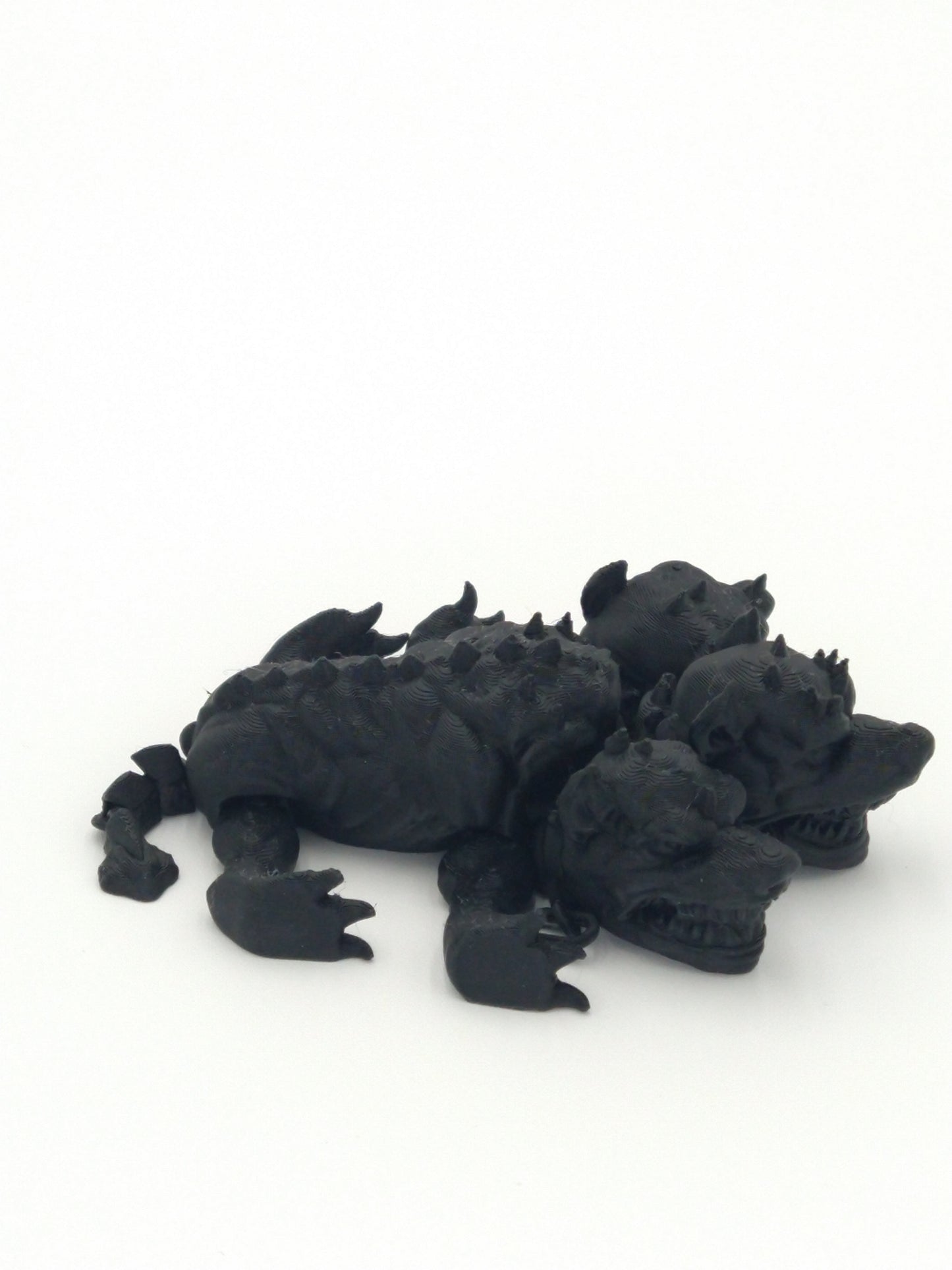 CERBERUS DOG Figure Articulated Black 4" 3D Printed Figure