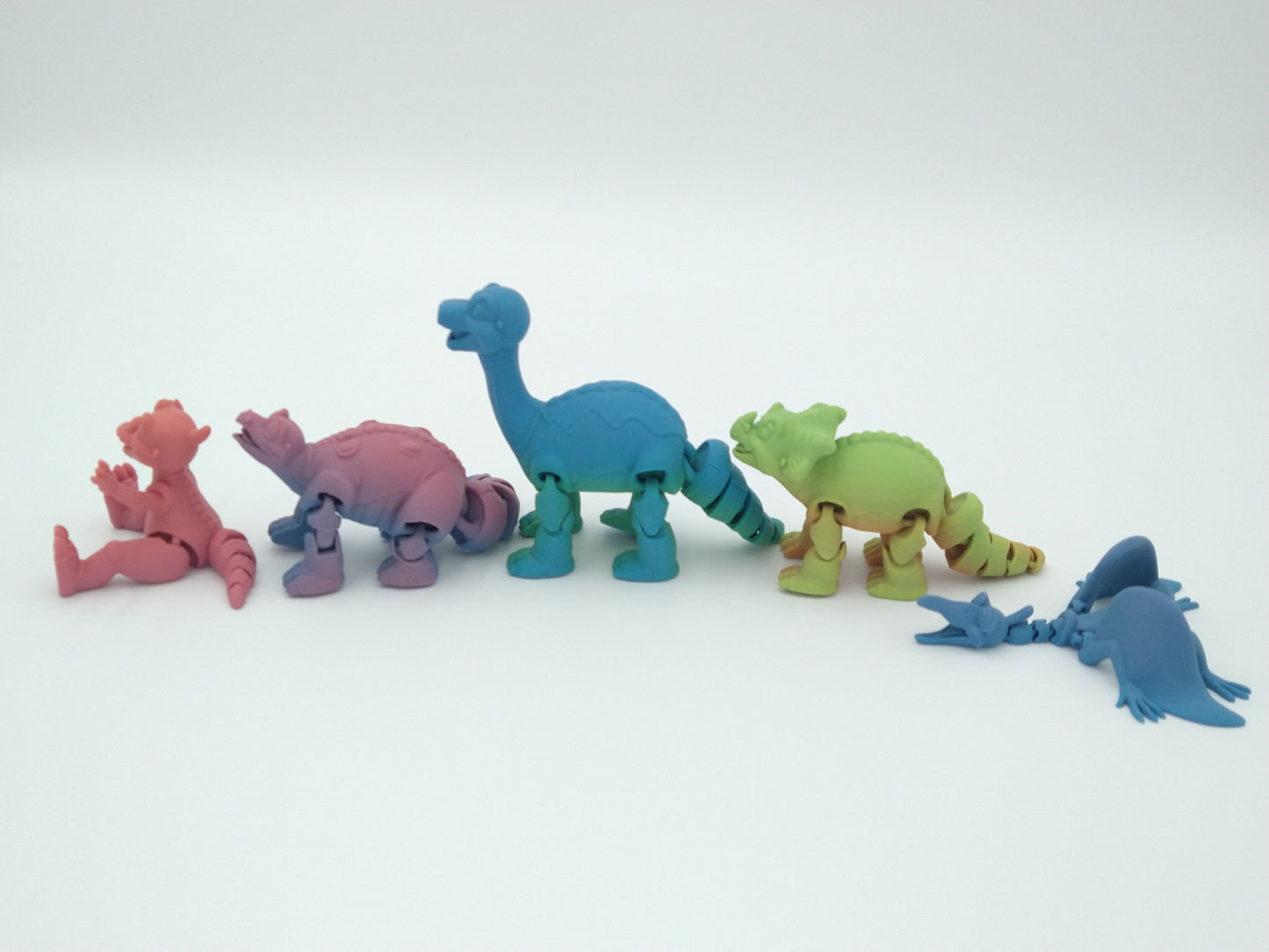 LAND BEFORE TIME Articulated Flexi Figures Set 3D Printed