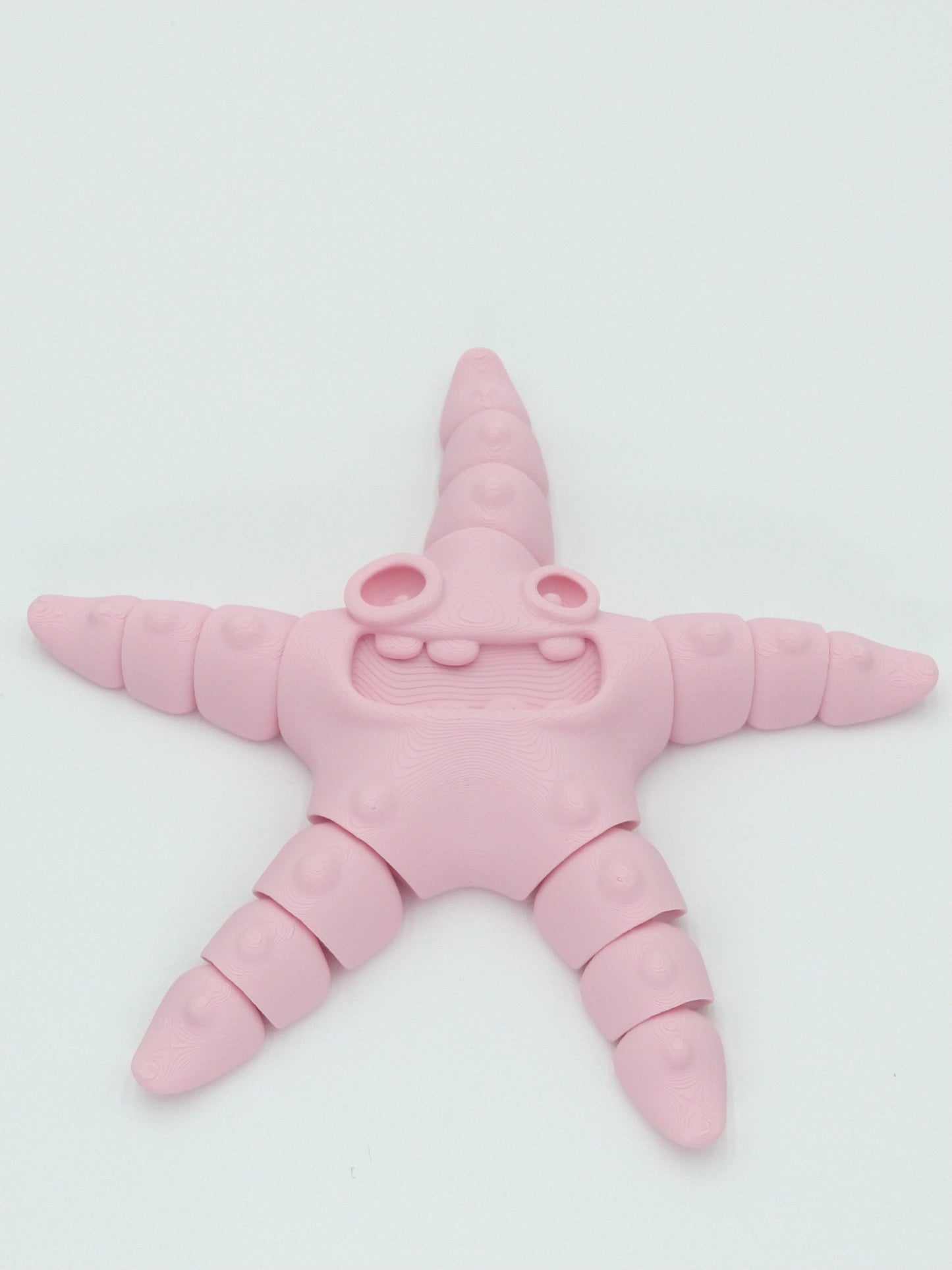 Goofy Starfish Flexi Articulated Figure Rainbow 5" 3D Printed Flexi Factory