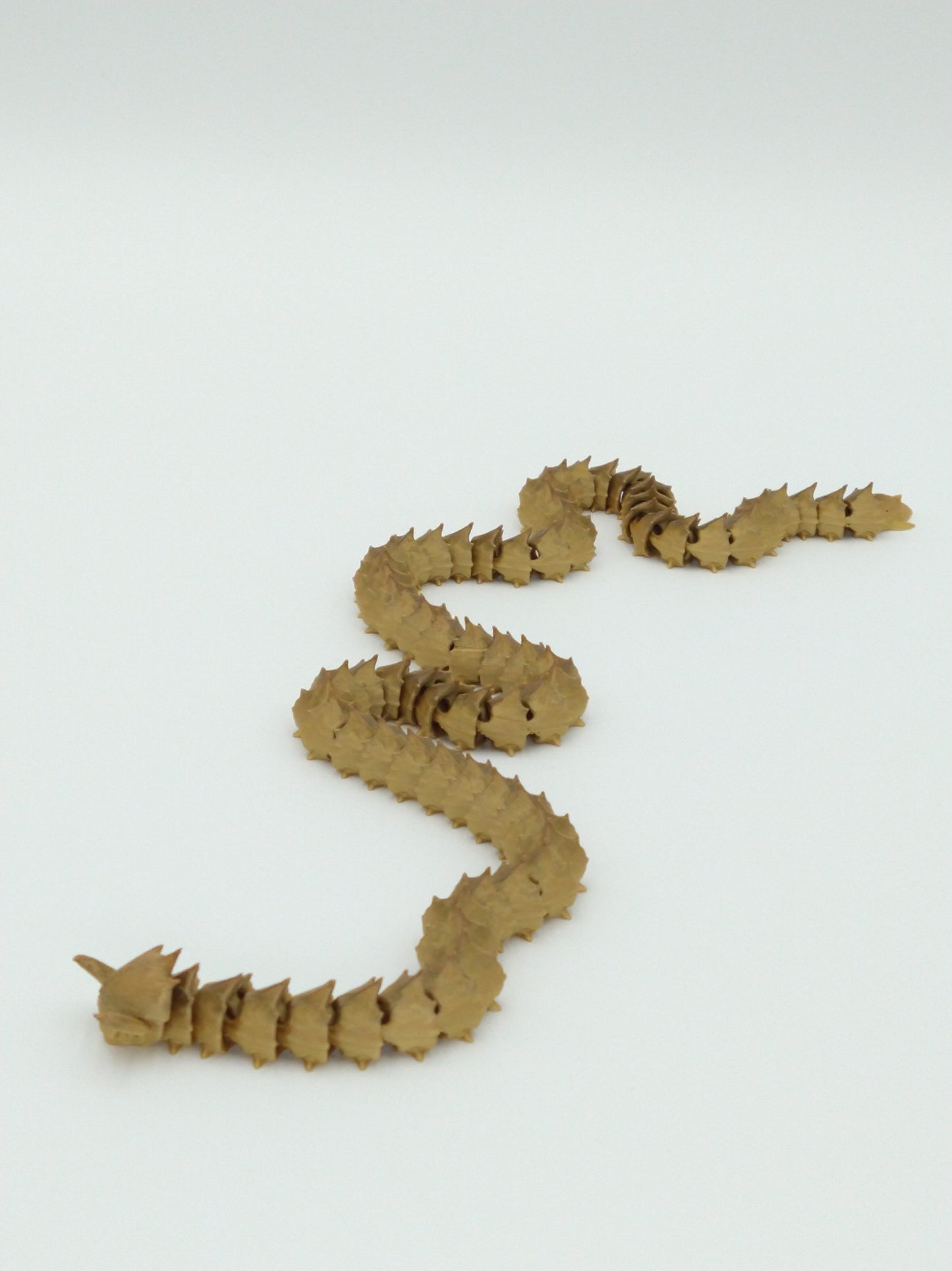 ALIEN WURM WORM Articulated Flexi Figure 3D Printed Metallic Rainbow 24"