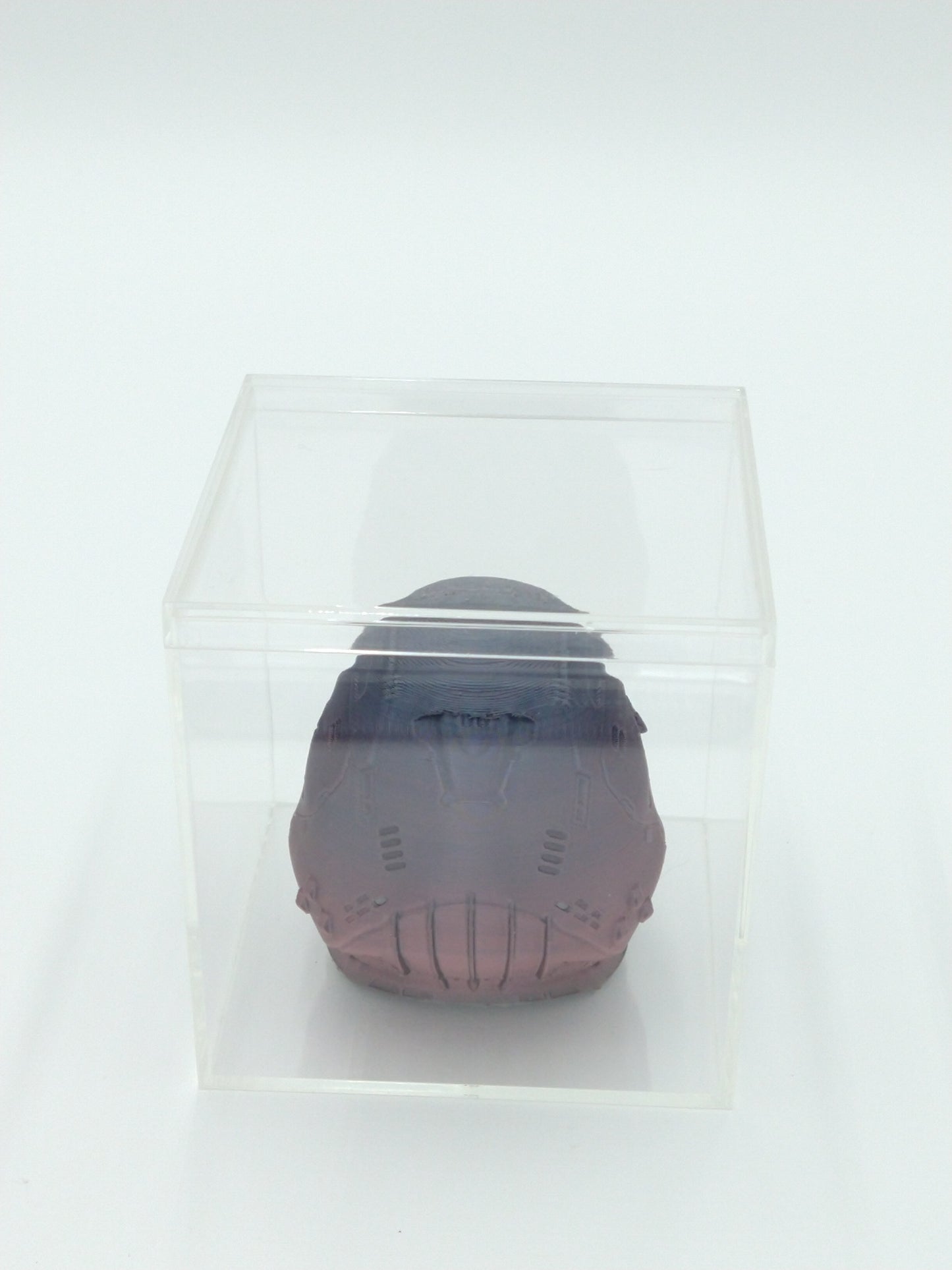 DOOM GUY Helmet Miniature Collectible W/Display Case Metallic Rainbow 3d Printed