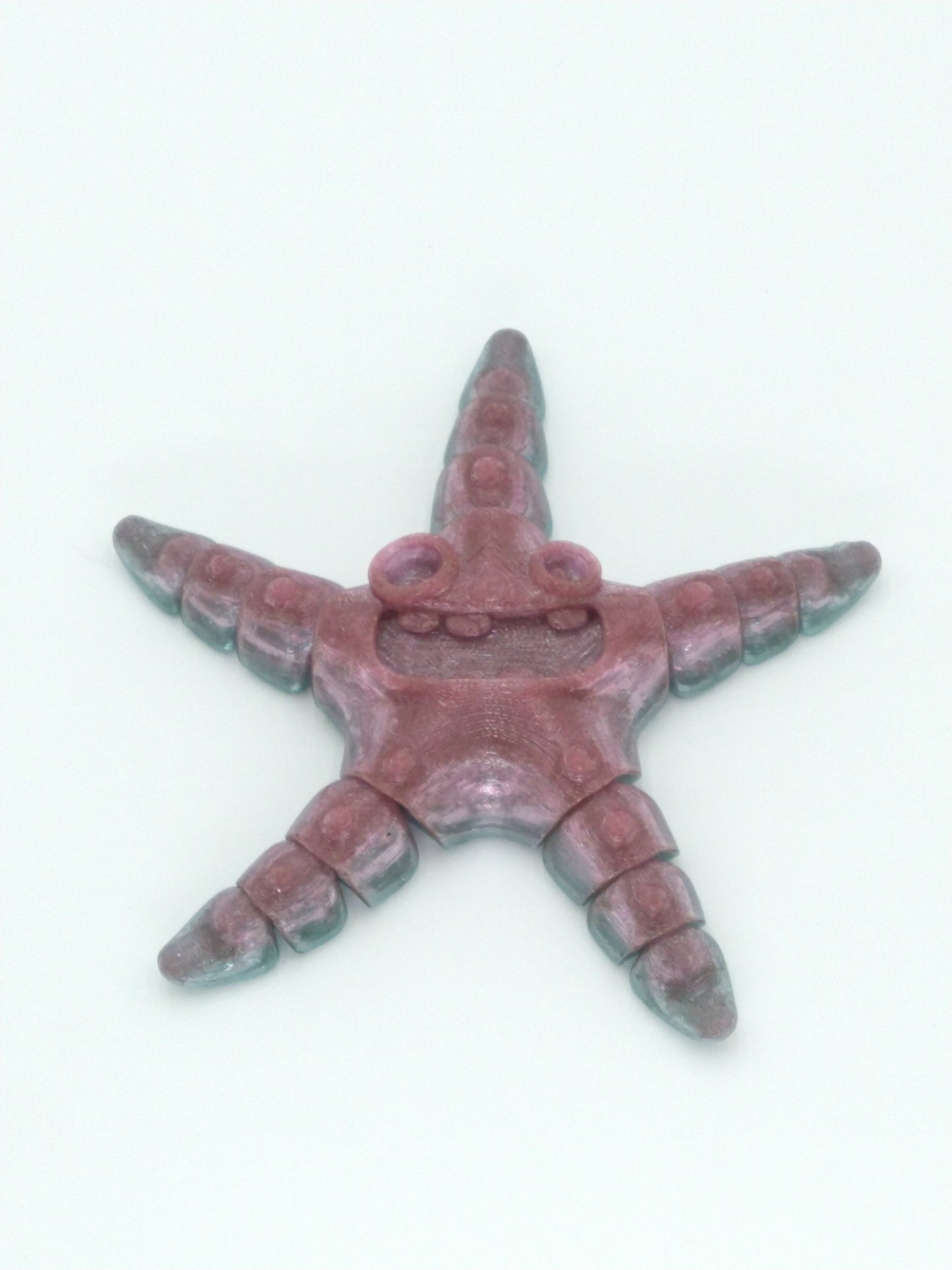 Goofy SQUISHY Starfish Articulated Figure Rainbow 5" 3D Printed Flexi Factory