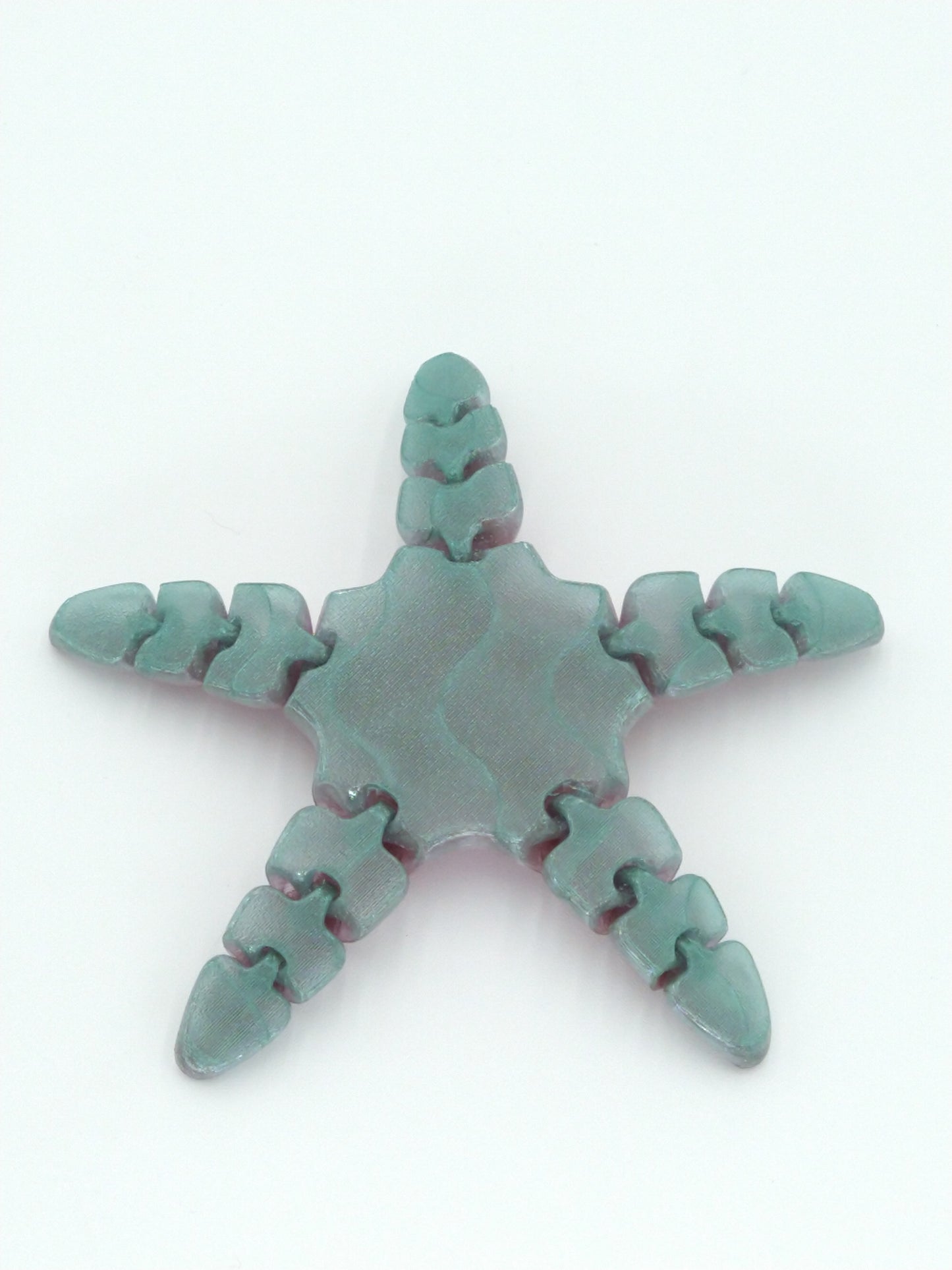 Goofy SQUISHY Starfish Articulated Figure Rainbow 5" 3D Printed Flexi Factory