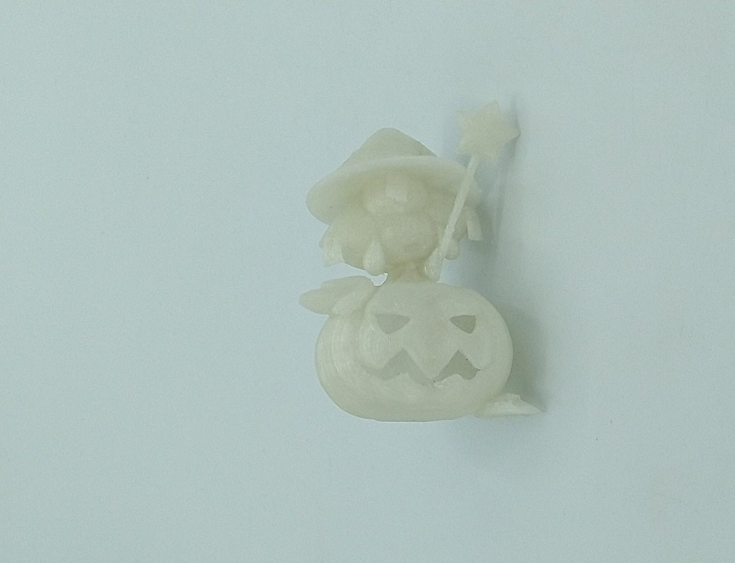 JIRACHI ON PUMPKIN Pokemon Figure 2.5" Glow In The Dark 3D Printed