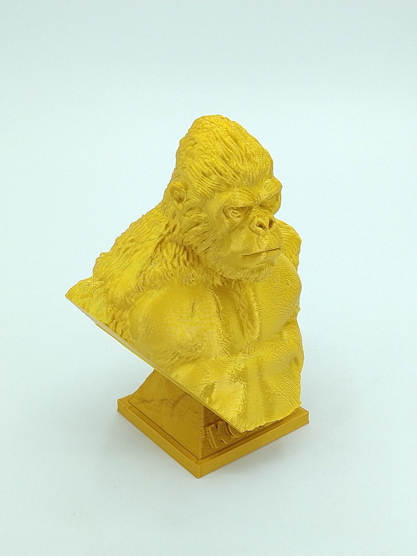 King Kong Bust Statue Gold 3D PRINTED