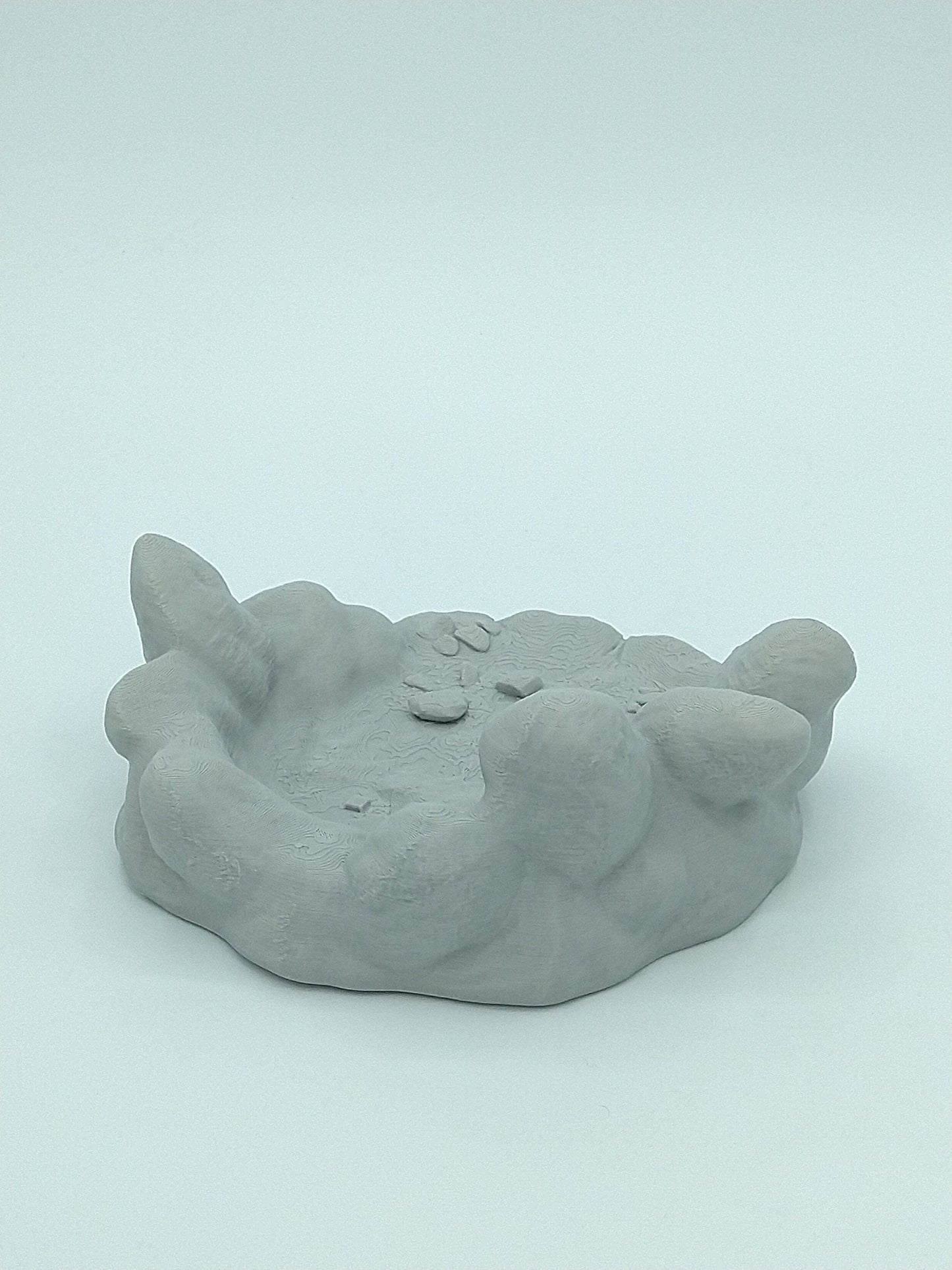 Rocky Base for Action Figures 6"x6" Gray 3D PRINTED
