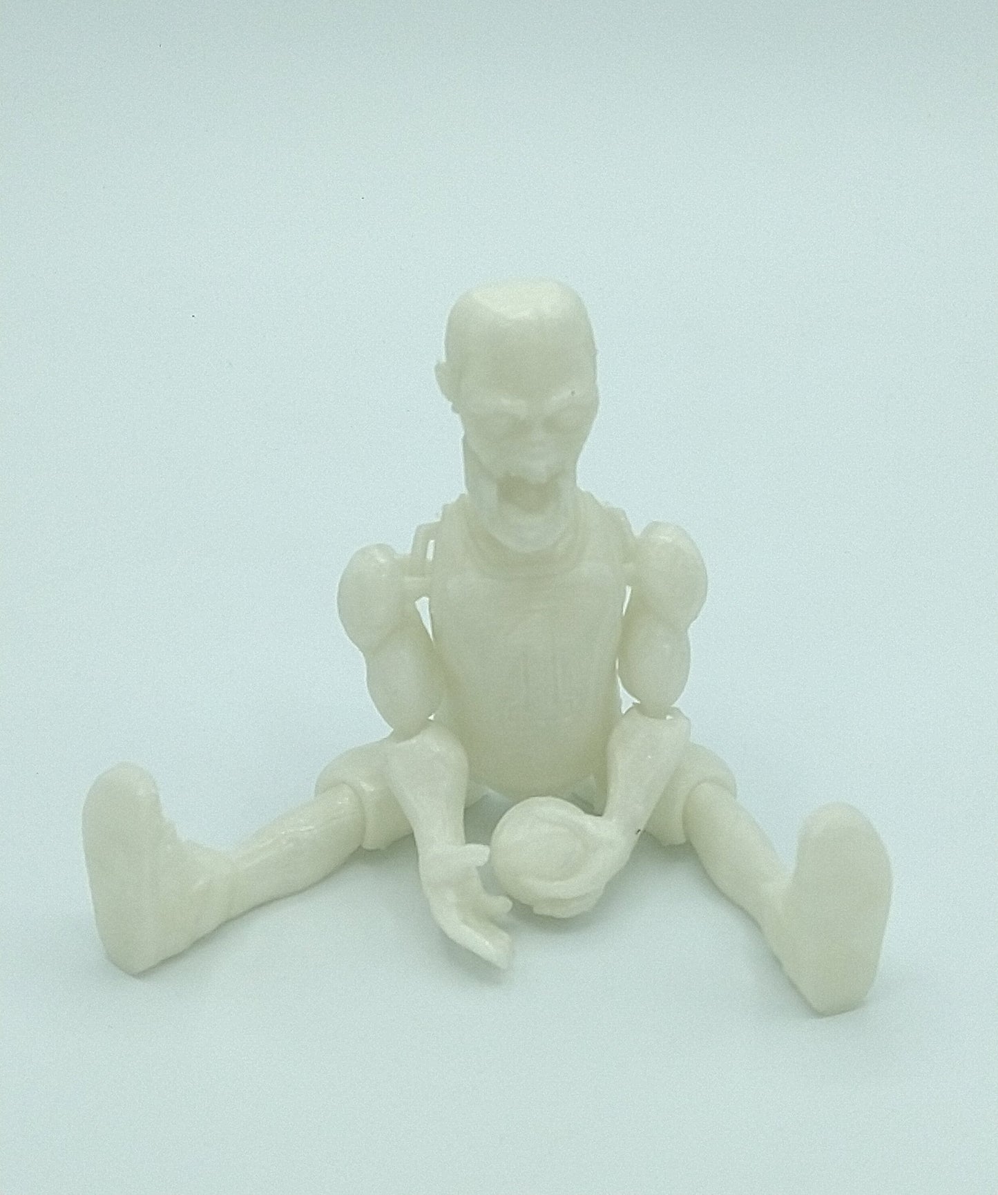 Articulated BASKETBALL PLAYER ZOMBIE 3D Printed Figure Glow in Dark 7"