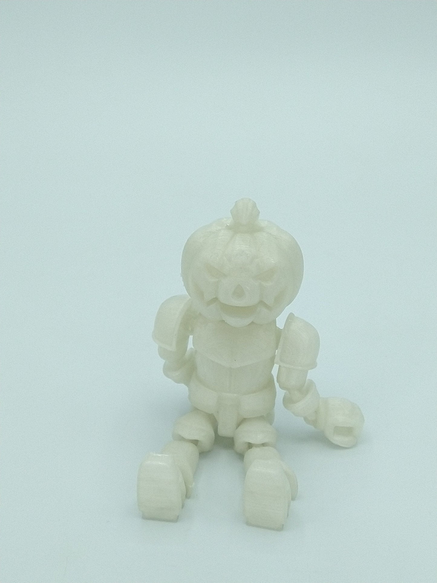 Articulated PUMPKIN KNIGHT Glow in the Dark 6" 3D Printed Figure