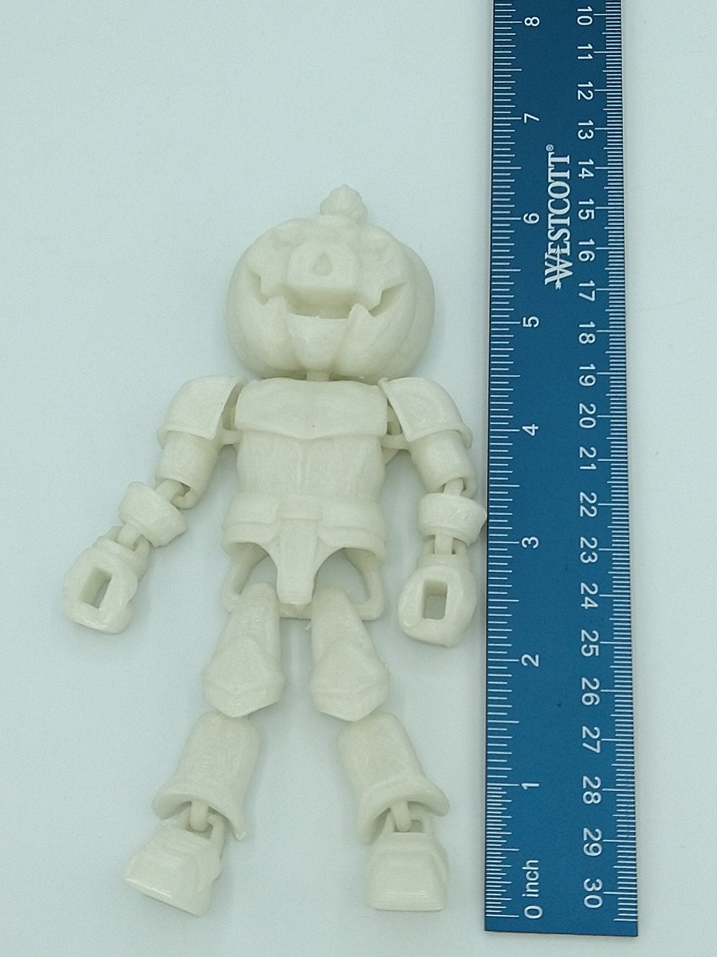 Articulated PUMPKIN KNIGHT Glow in the Dark 6" 3D Printed Figure