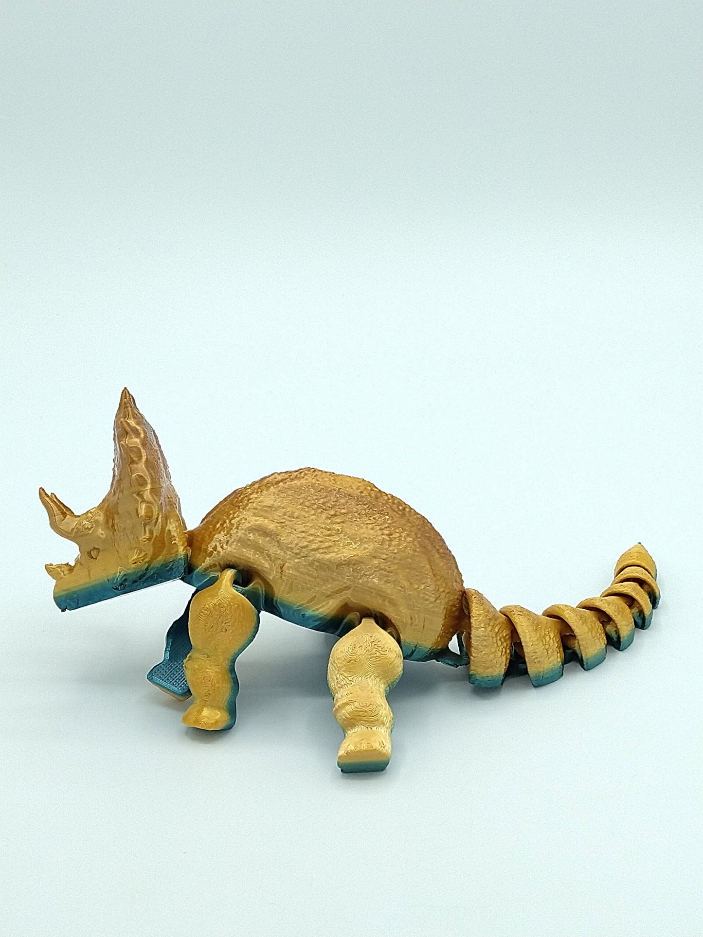 Articulated TRICERATOPS Rainbow Colors 8" 3D Printed Figure