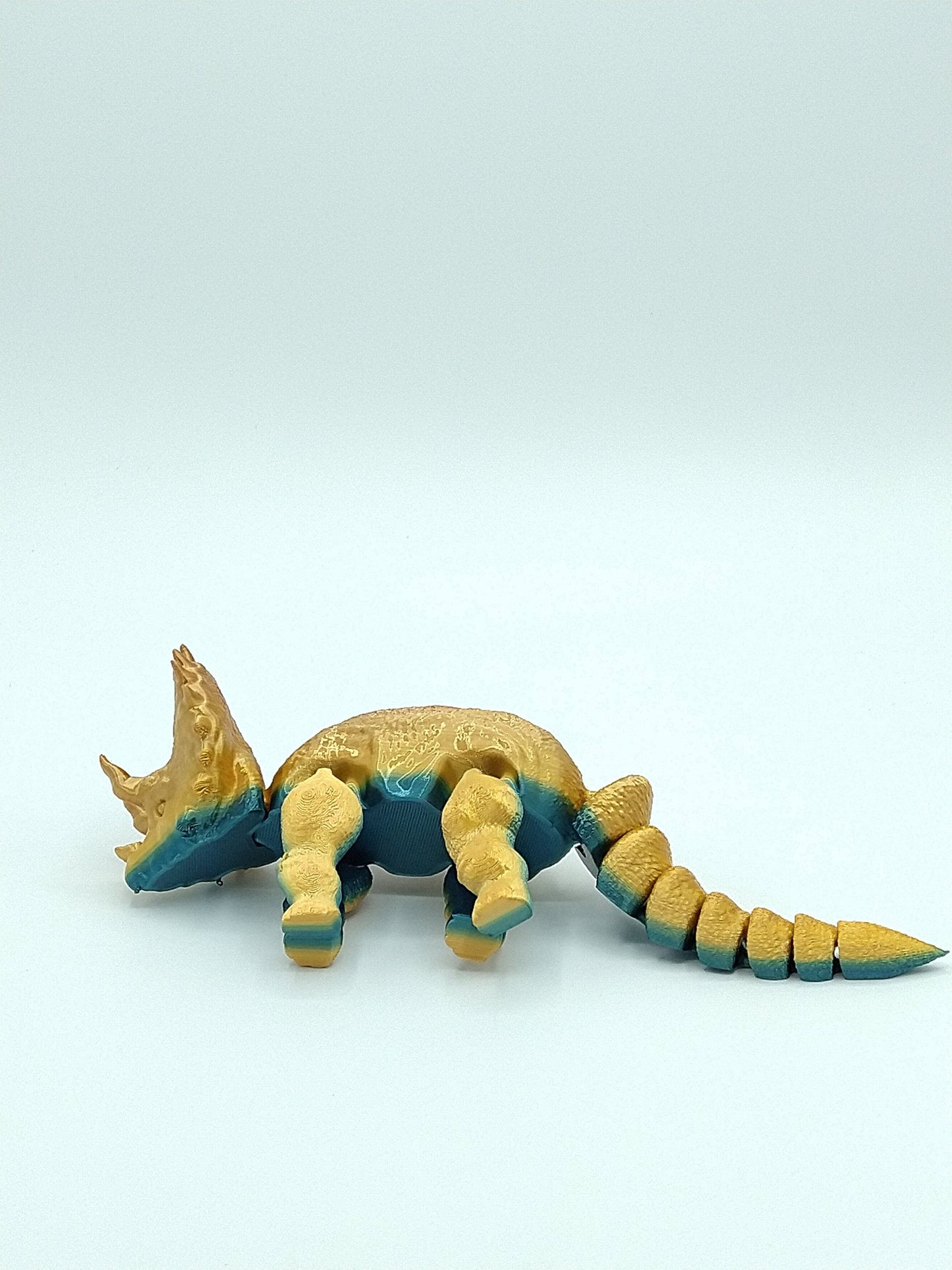 Articulated TRICERATOPS Rainbow Colors 8" 3D Printed Figure
