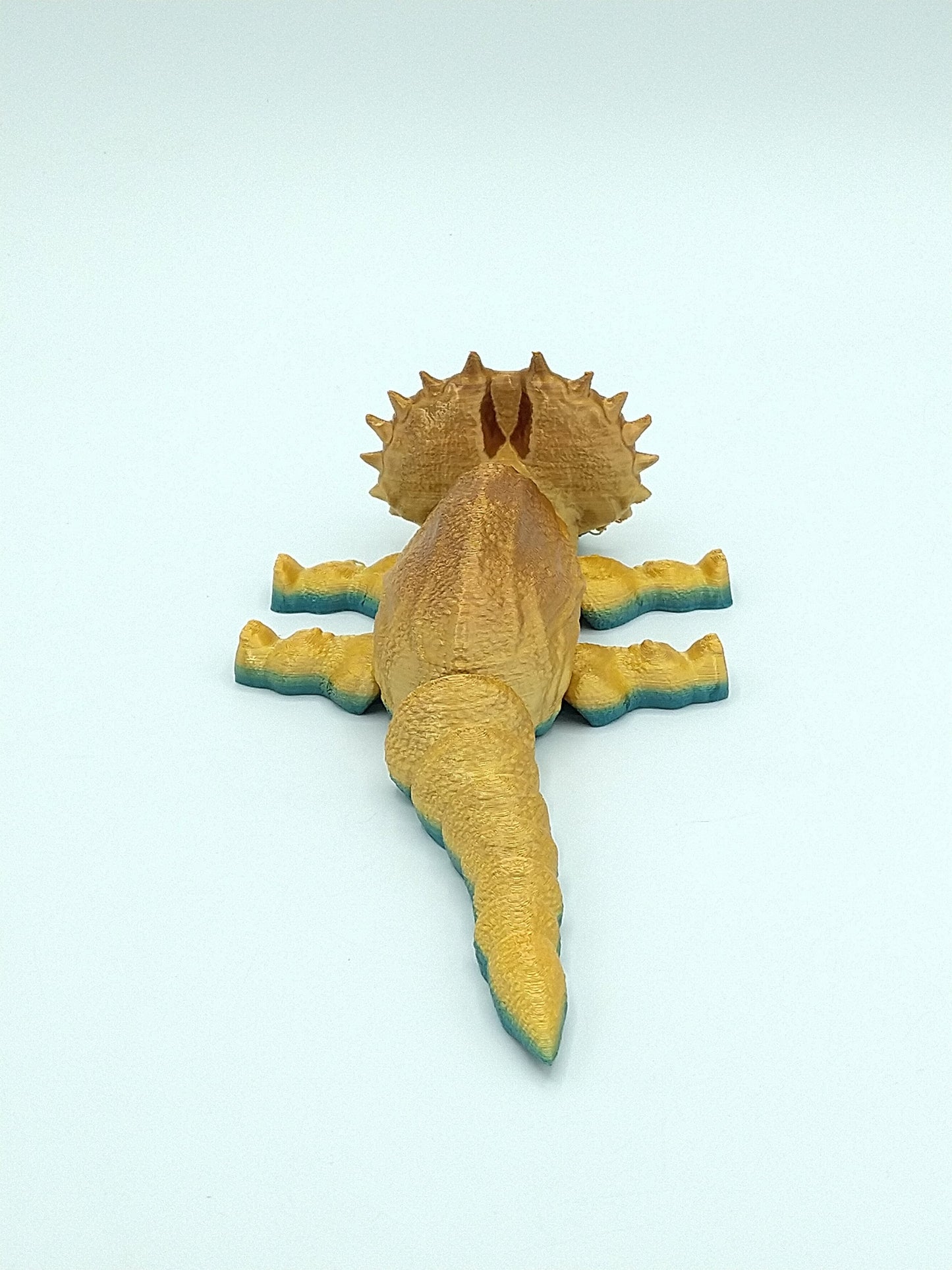Articulated TRICERATOPS Rainbow Colors 8" 3D Printed Figure