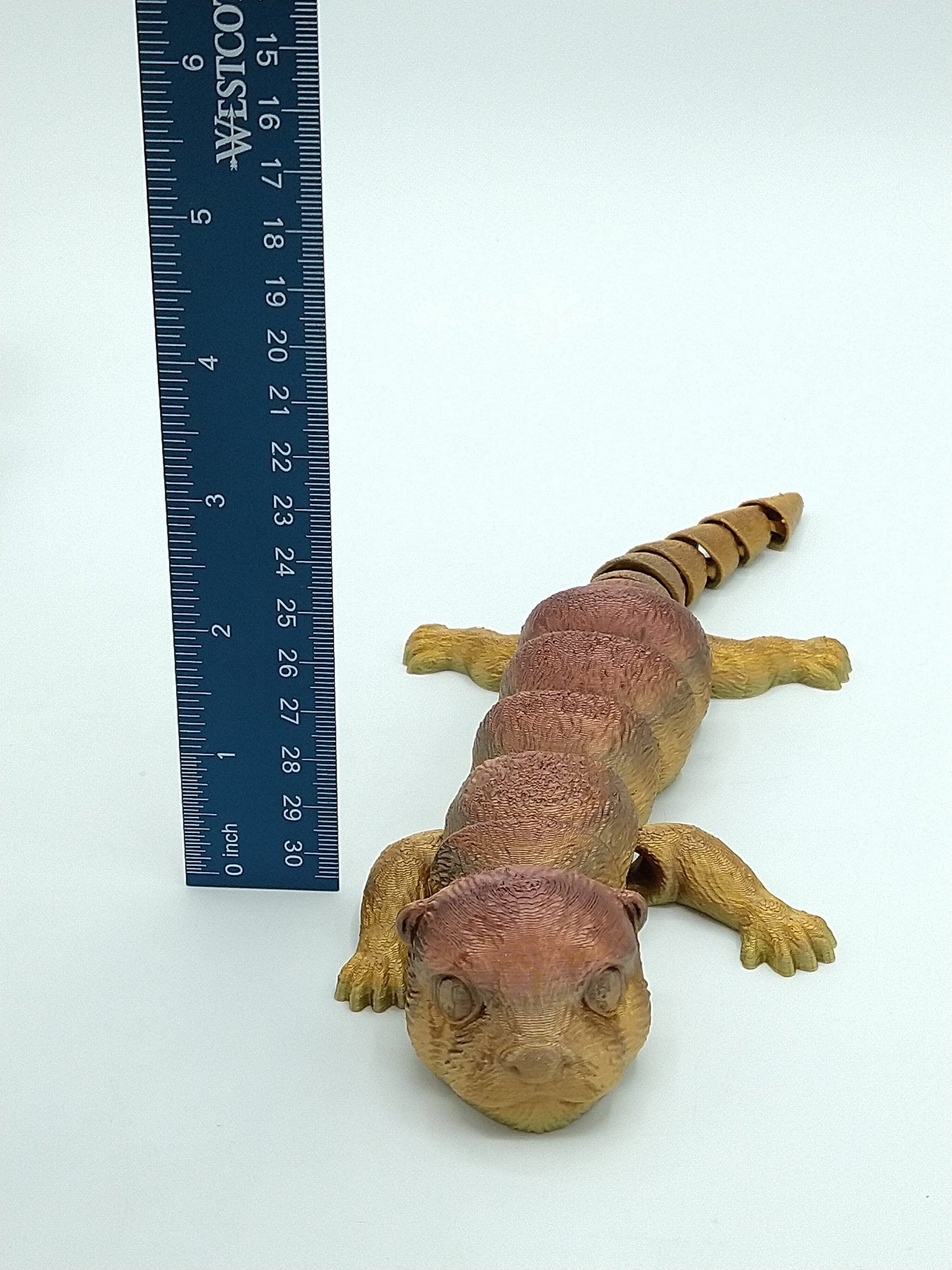 Articulated Baby Otter Rainbow Colors 9" 3D Printed Figure