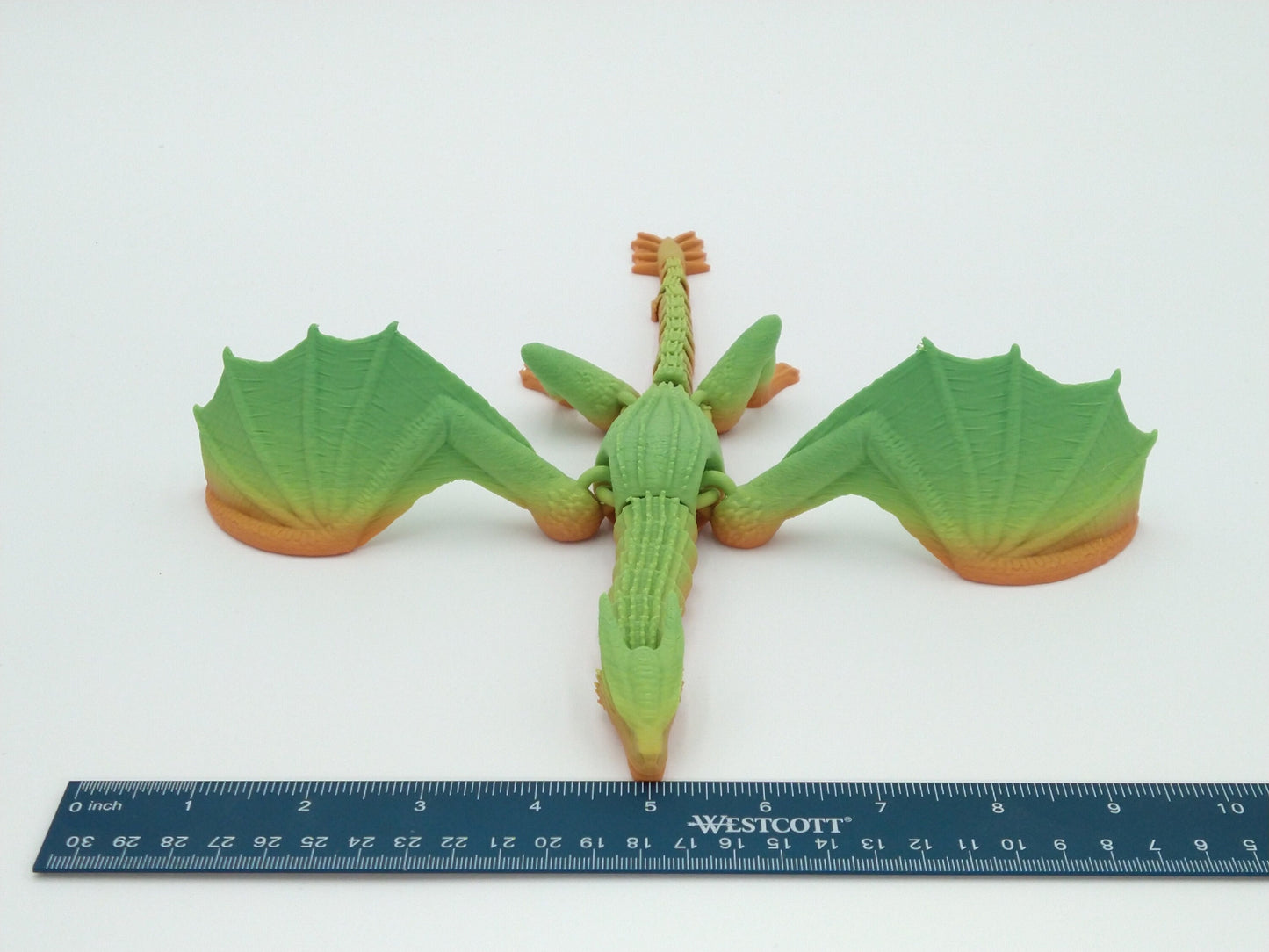 SYRAX Dragon Articulated Flexi Rainbow Colors 12" 3D Printed Figure