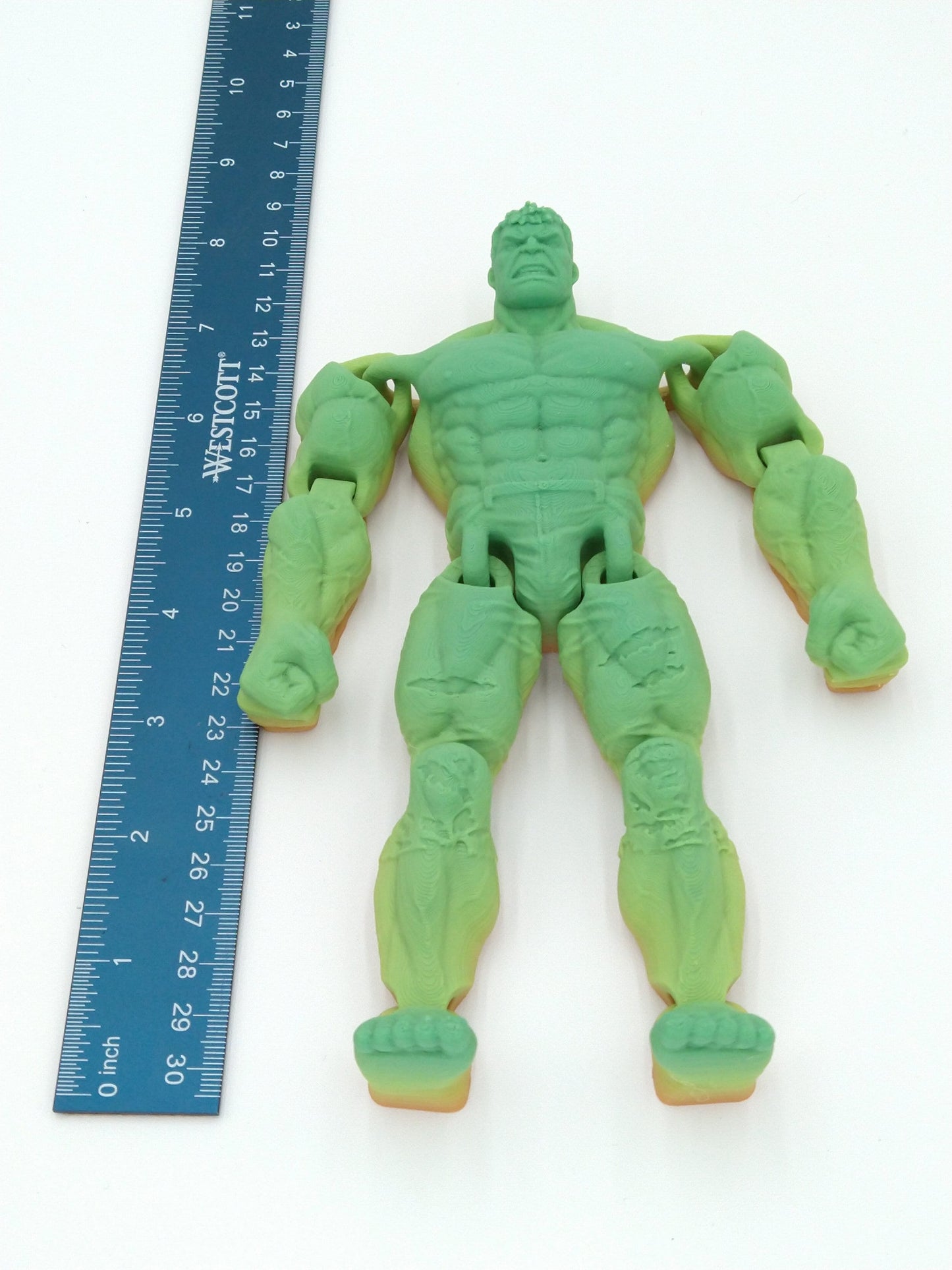 HULK Figure Articulated Flexi Rainbow Colors 7.5" 3D Printed Figure
