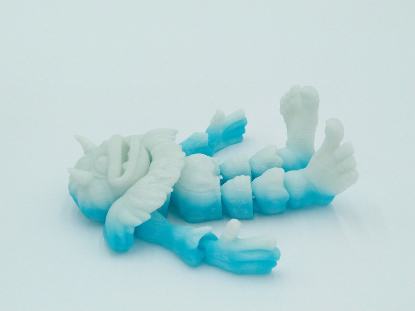 YETI Figure 5" Translucent Winter Rainbow PLA 3D Printed Flexi Factory