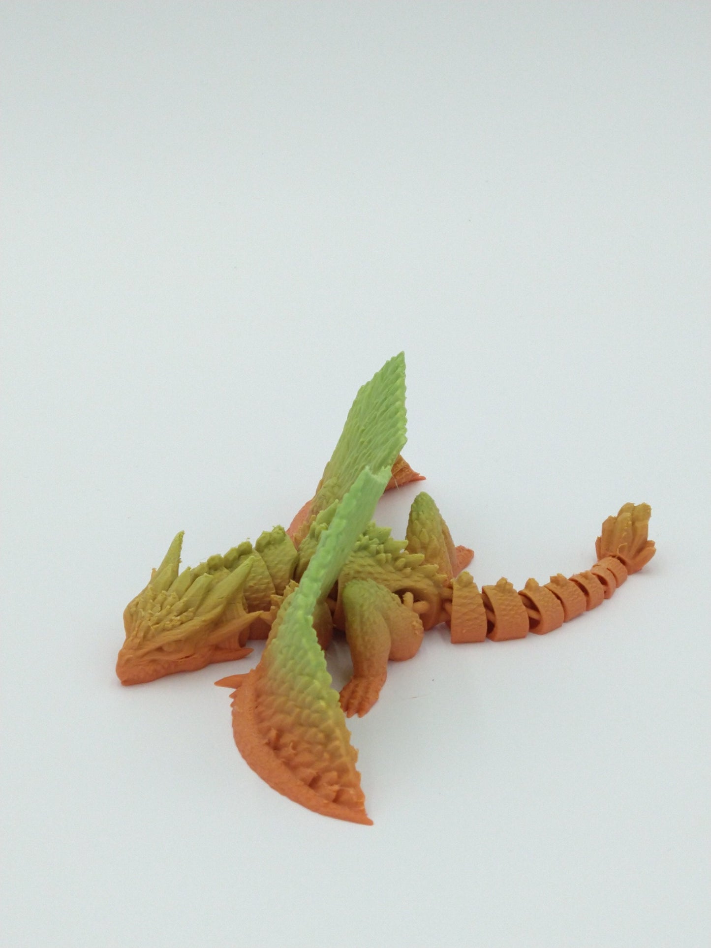 DRAGON WHELP Articulated Flexi Rainbow Colors 7" 3D Printed Figure