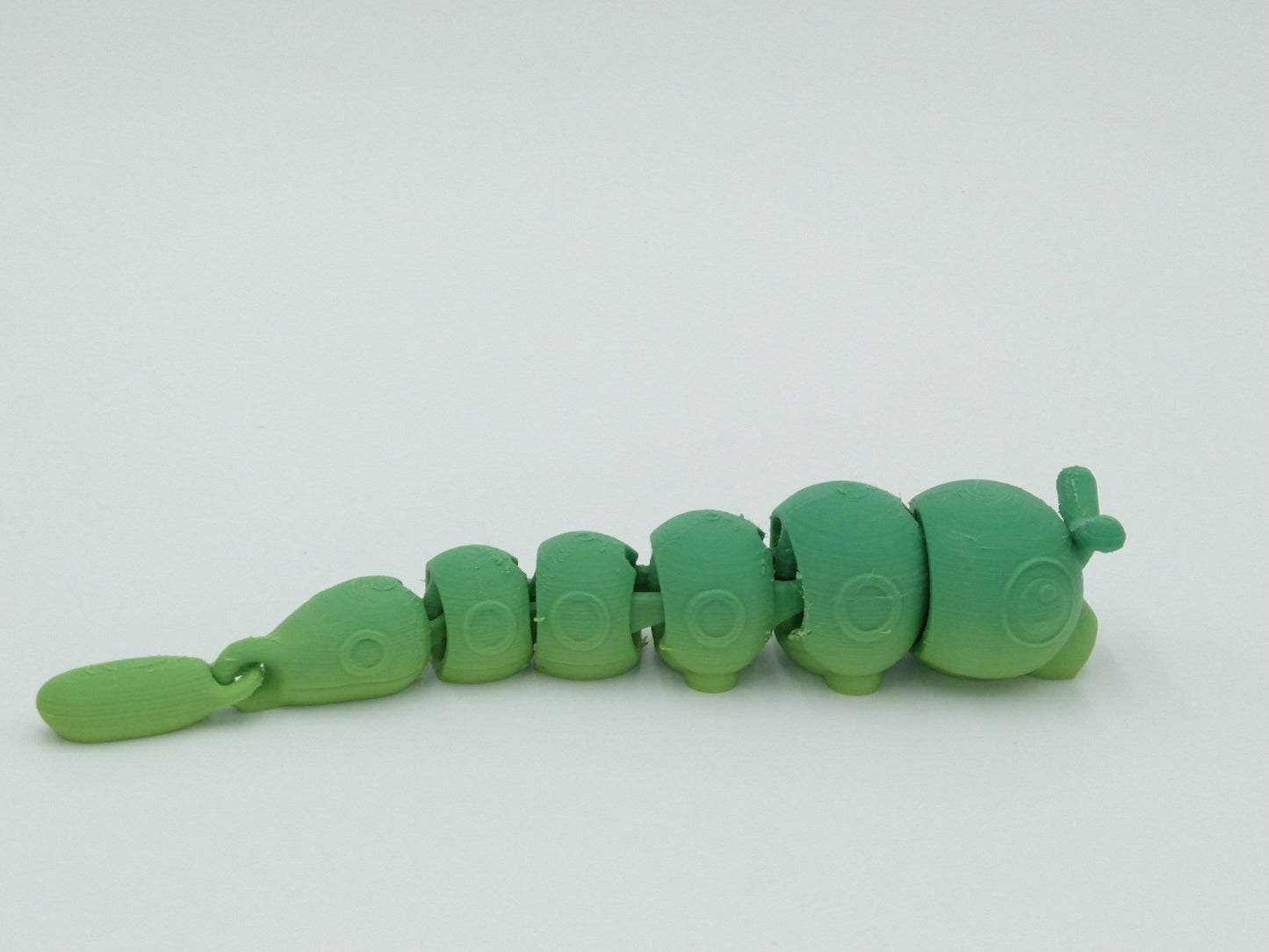 CATERPIE POKEMON Figure Articulated Flexi Rainbow Colors 8" 3D Printed Figure
