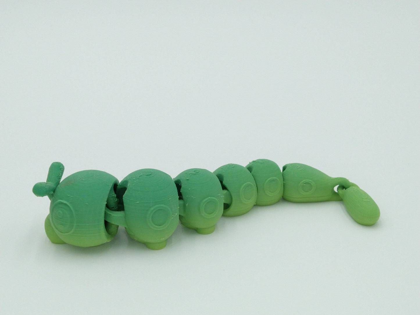 CATERPIE POKEMON Figure Articulated Flexi Rainbow Colors 8" 3D Printed Figure