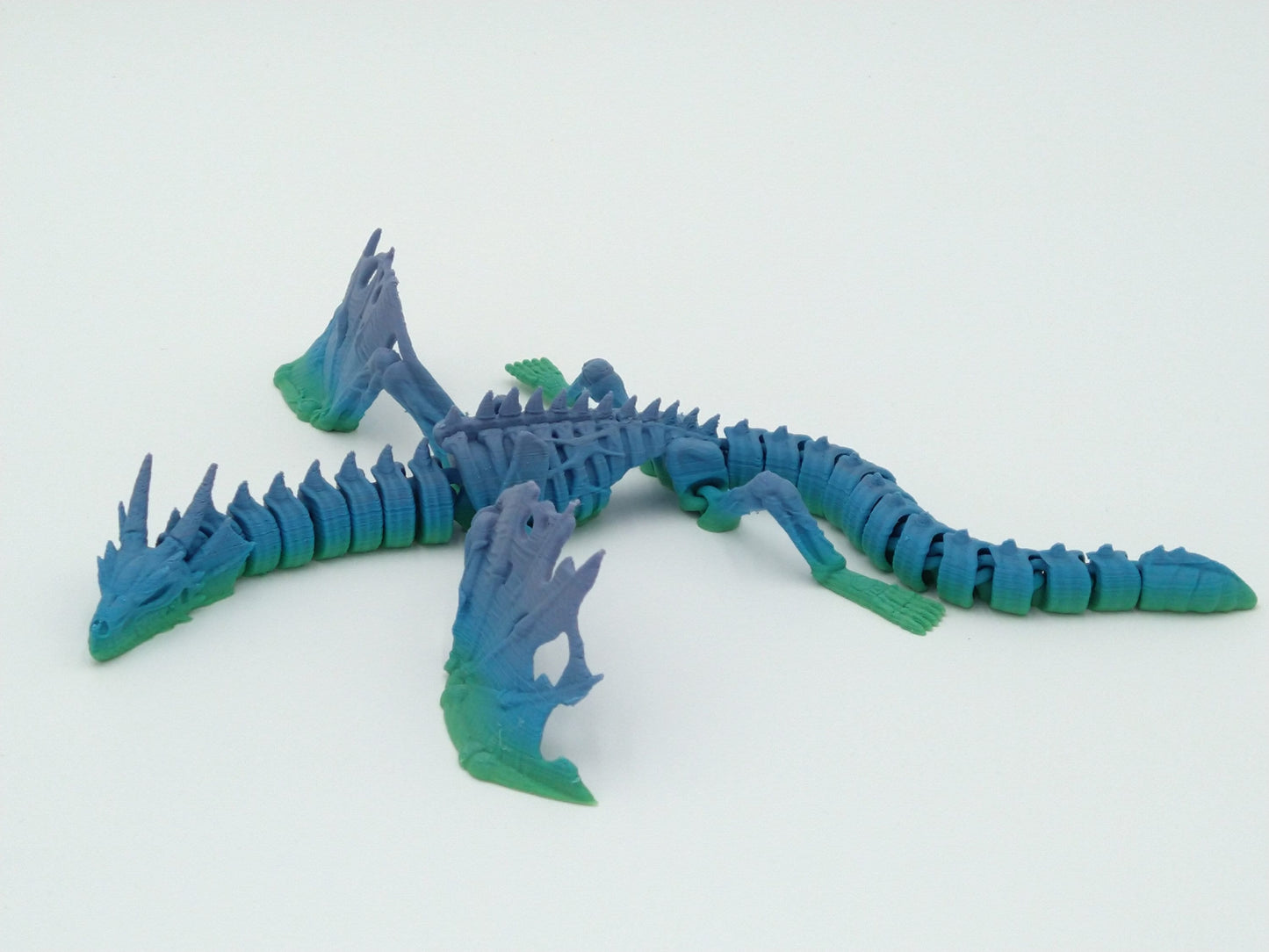 BONE DRAGON Articulated Flexi Rainbow Colors 12" 3D Printed Figure