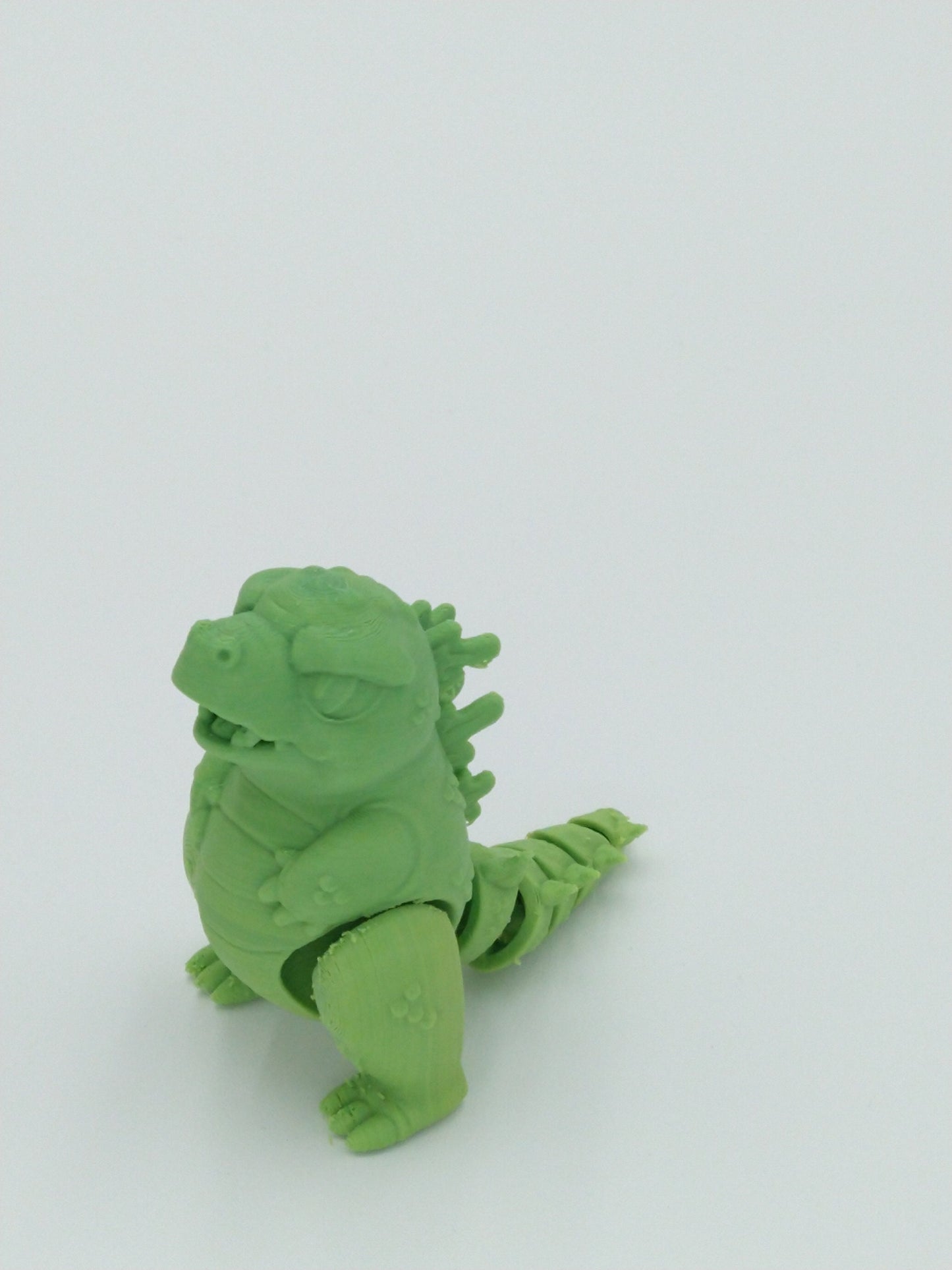 BABY GODZILLA Figure Articulated Flexi Rainbow Colors 3" 3D Printed Figure