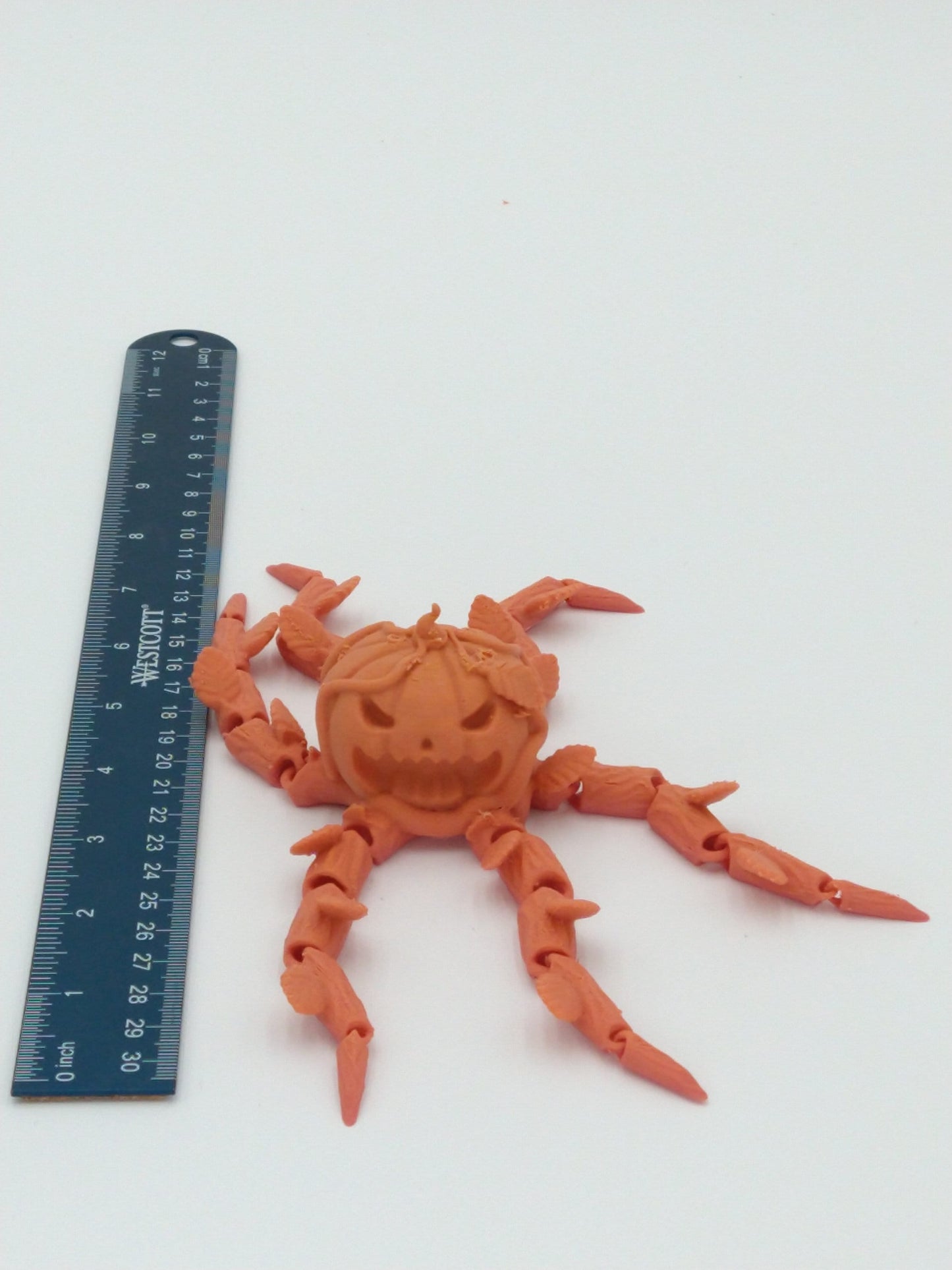 ATTACK O'LANTERN PUMPKIN Figure Articulated Flexi Rainbow Colors 7" 3D Printed