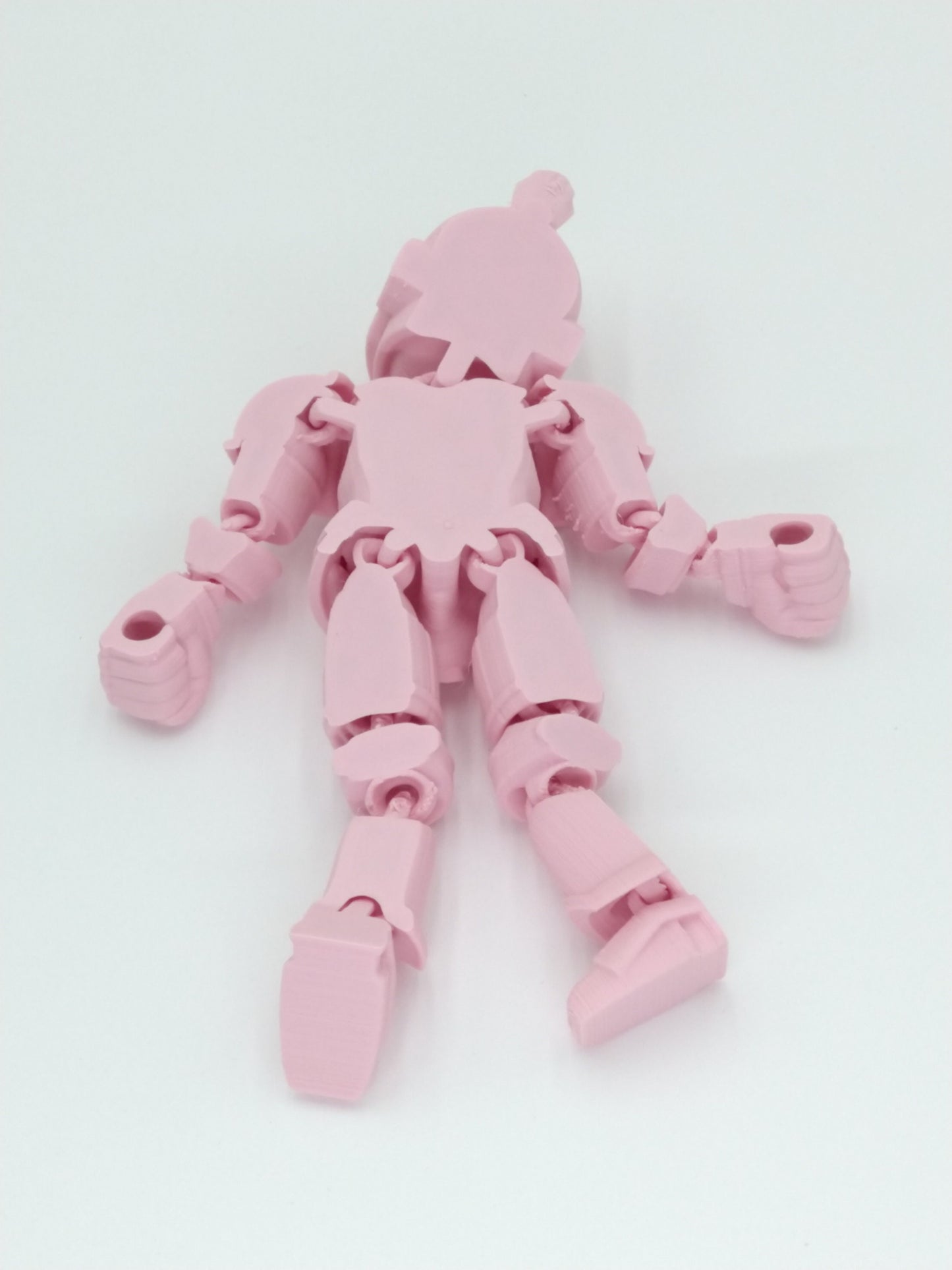 KNIGHT Articulated Figure Flexi 6" PINK 3D Printed Figure