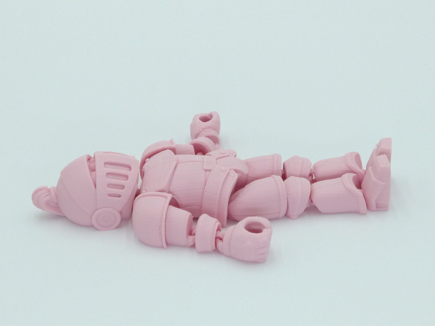 KNIGHT Articulated Figure Flexi 6" PINK 3D Printed Figure
