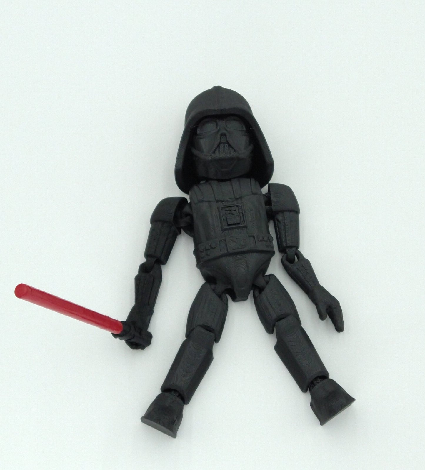 Star Wars DARTH VADER W/Red Lightsaber Articulated Flexi Figure 6" 3D Printed