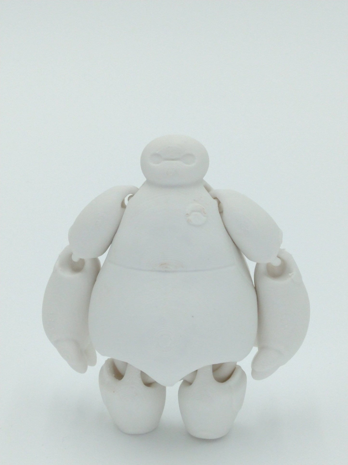BAYMAX Figure Articulated Flexi White 4" 3D Printed Figure