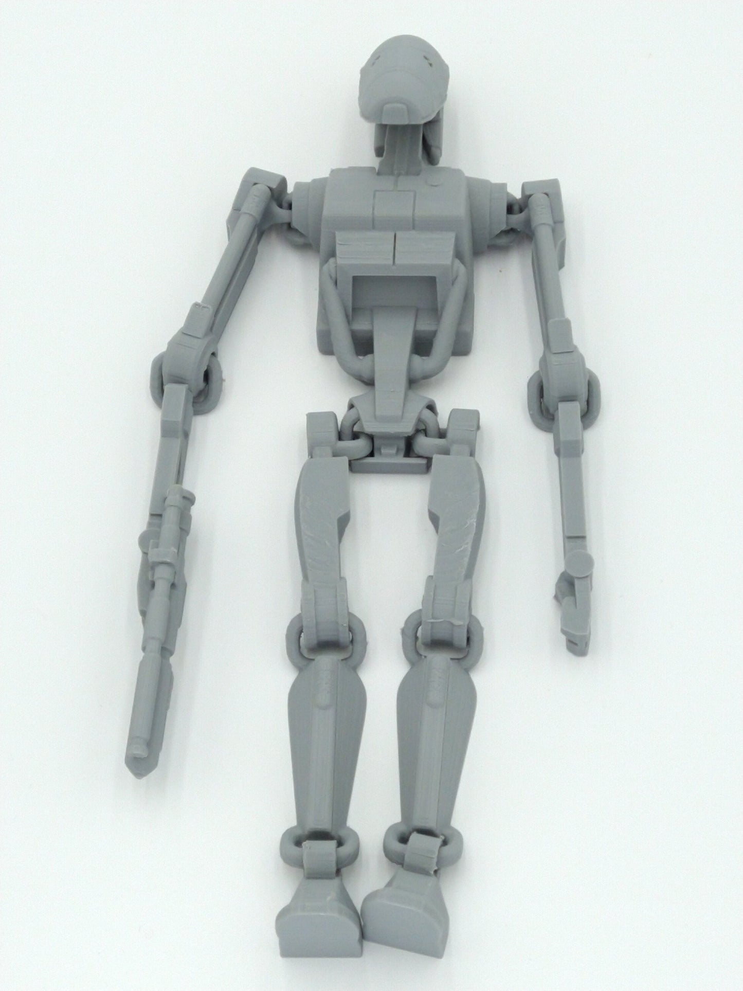 Battle Droid Figure Articulated Flexi Gray 3D Printed Figure