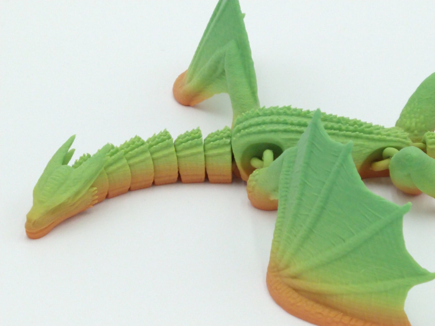 SYRAX Dragon Articulated Flexi Rainbow Colors 12" 3D Printed Figure