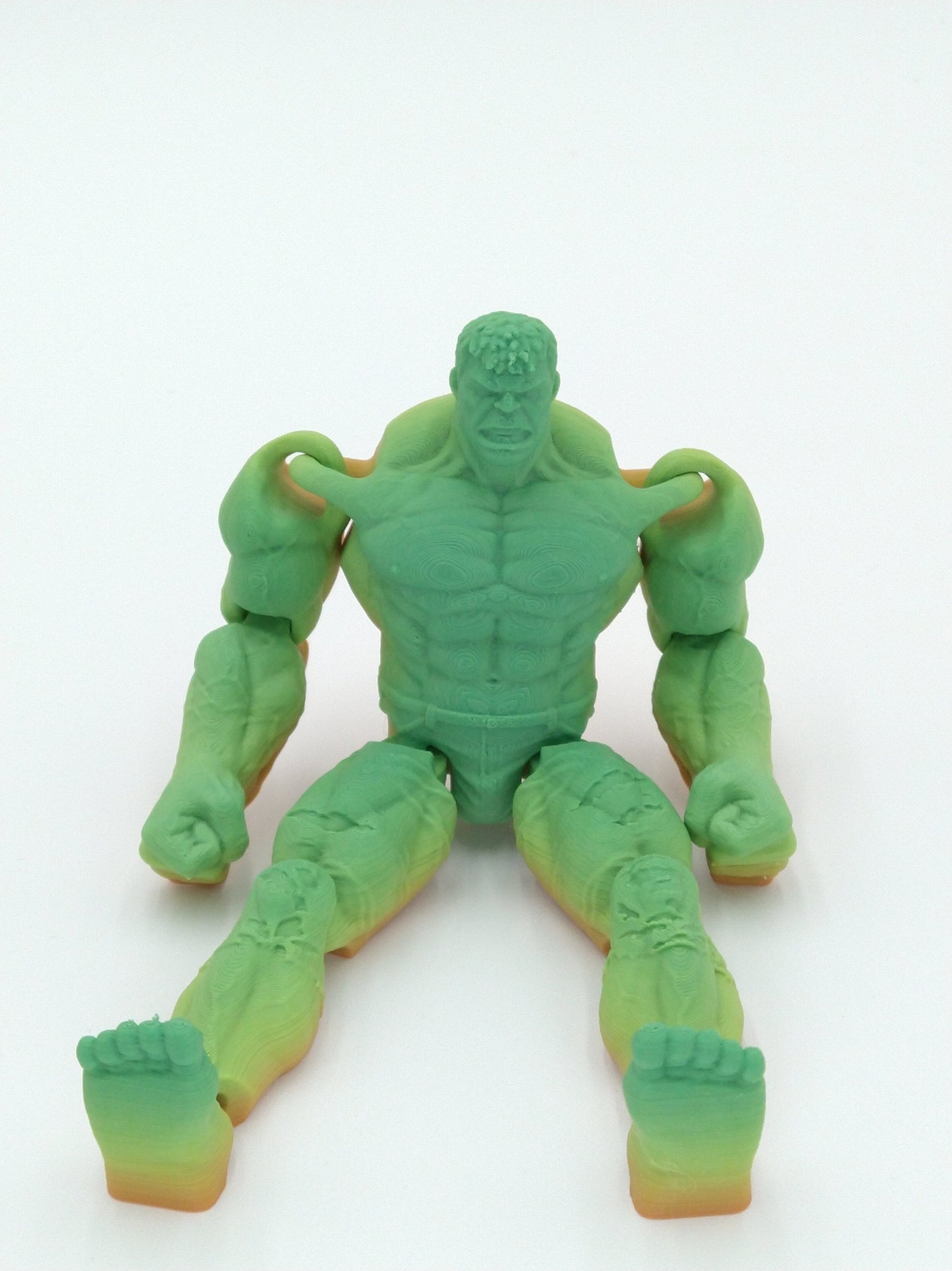 HULK Figure Articulated Flexi Rainbow Colors 7.5" 3D Printed Figure