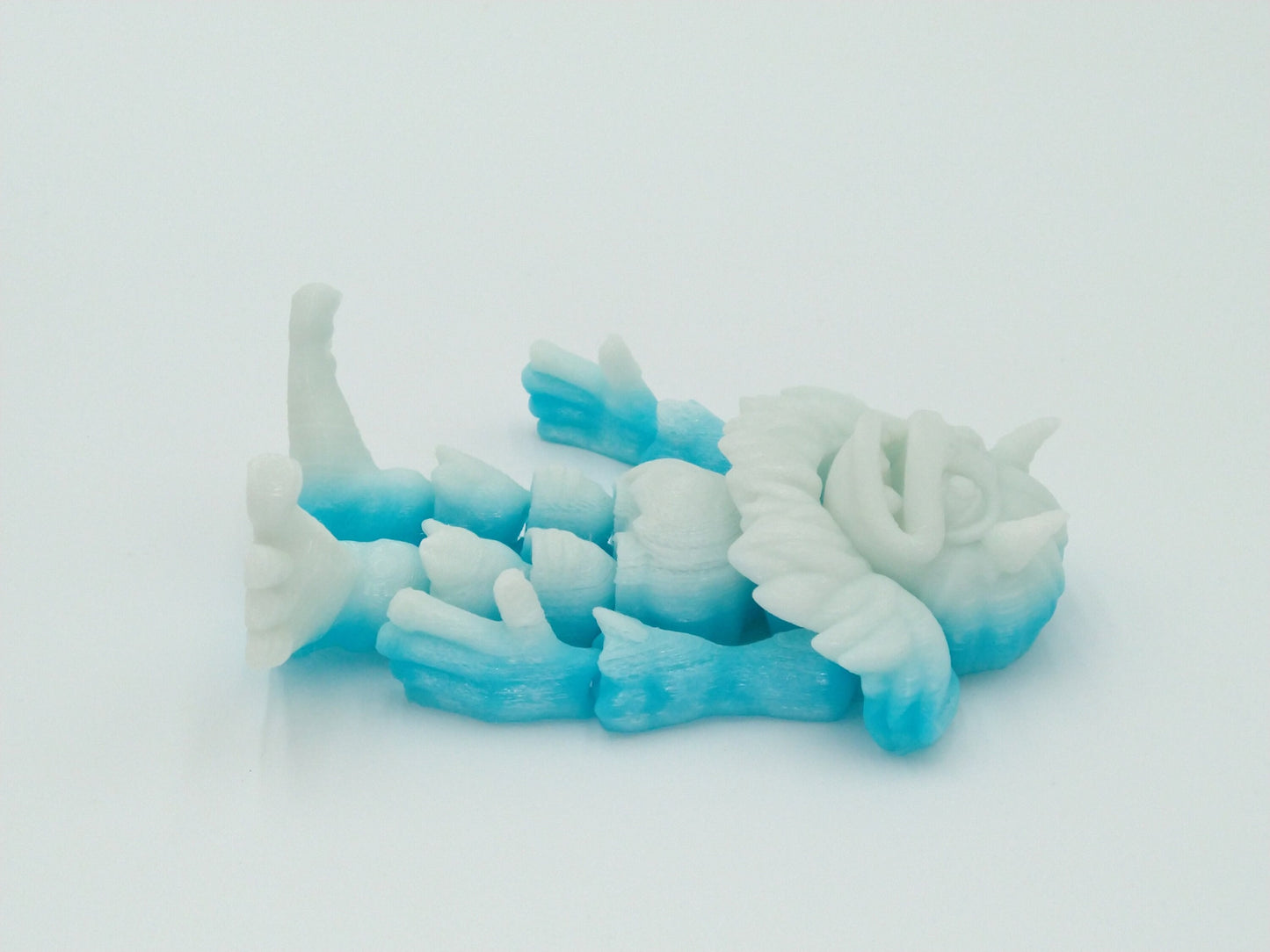 YETI Figure 5" Translucent Winter Rainbow PLA 3D Printed Flexi Factory