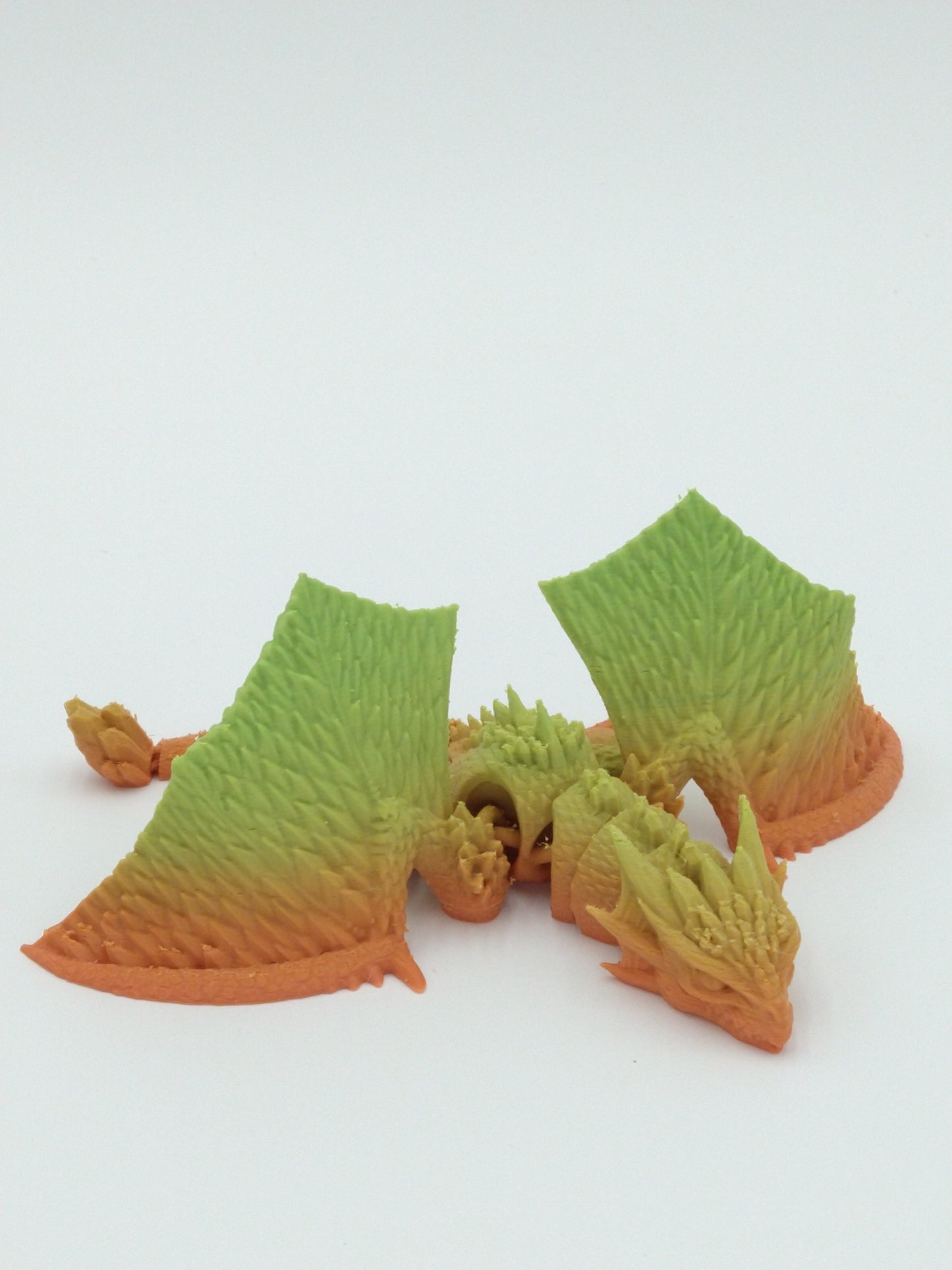 DRAGON WHELP Articulated Flexi Rainbow Colors 7" 3D Printed Figure