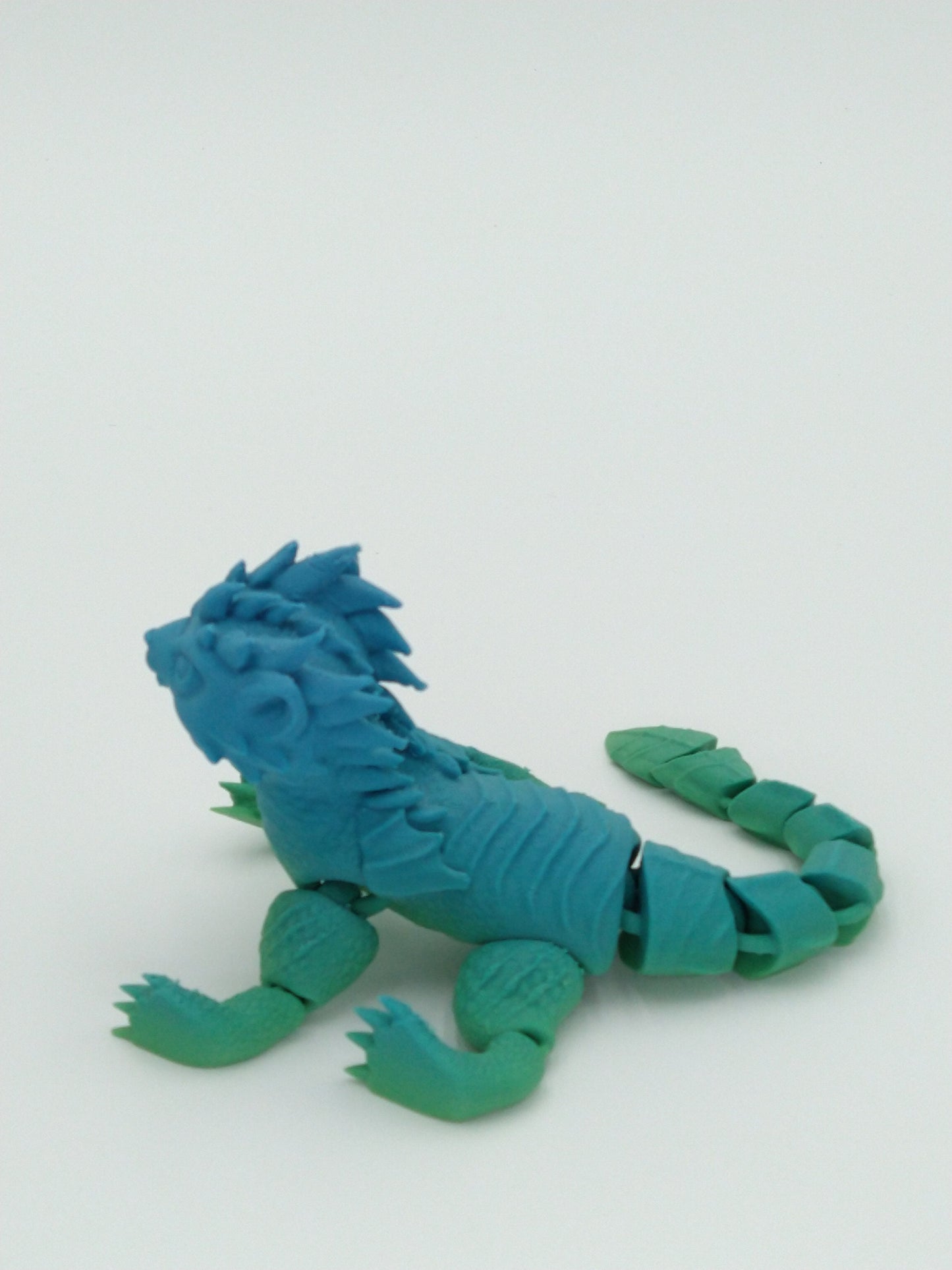Articulated Cute Dragon Rainbow Colors PLA 7" 3D Printed Figure